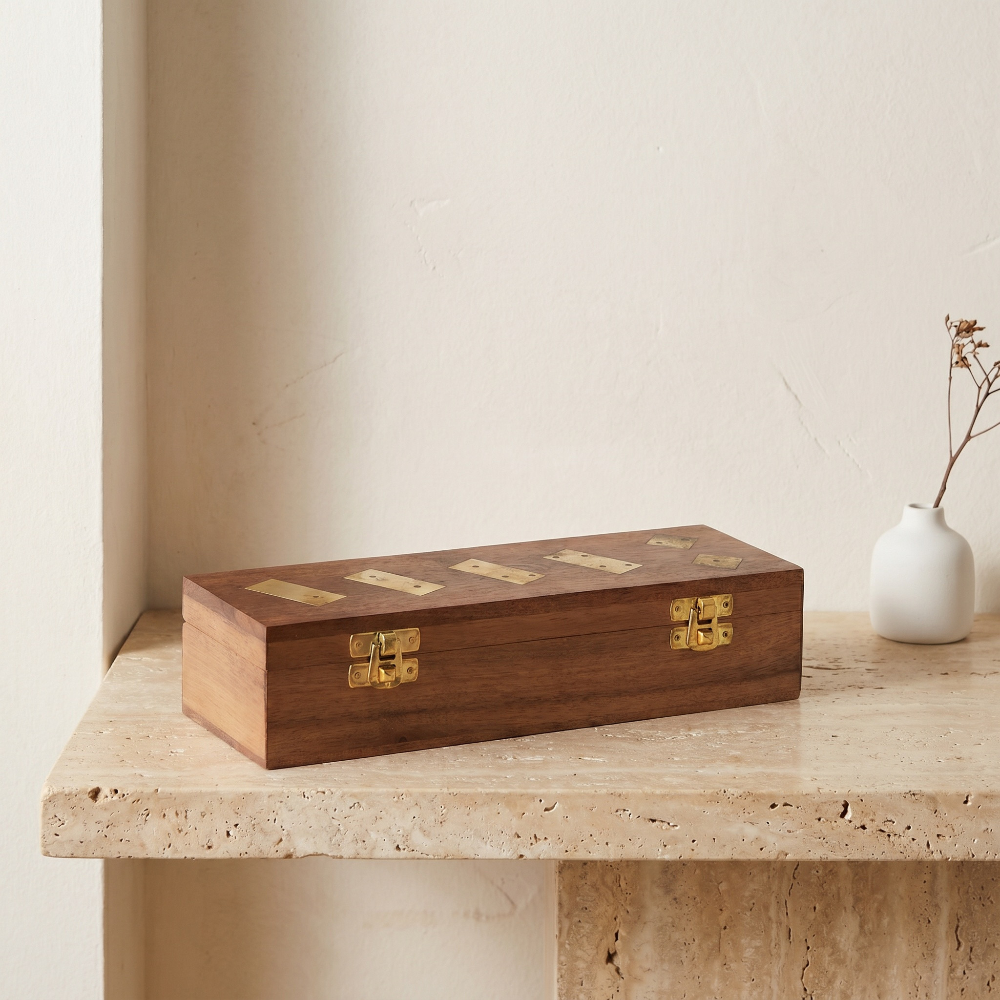 Wooden Domino Game Box-household-decor-decorativeobjectsandsculptures-image-1