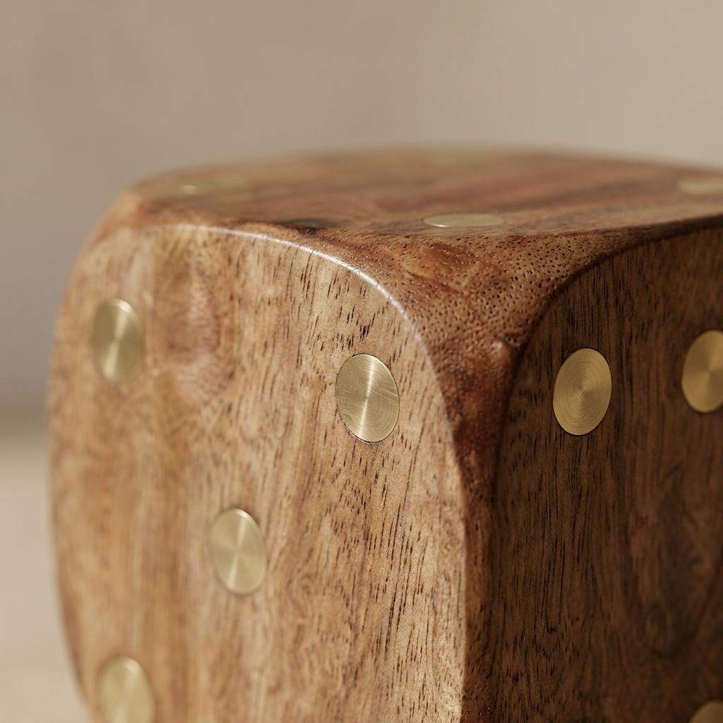 Decorative Wooden Dice - 13 cm-household-decor-decorativeobjectsandsculptures-image-2