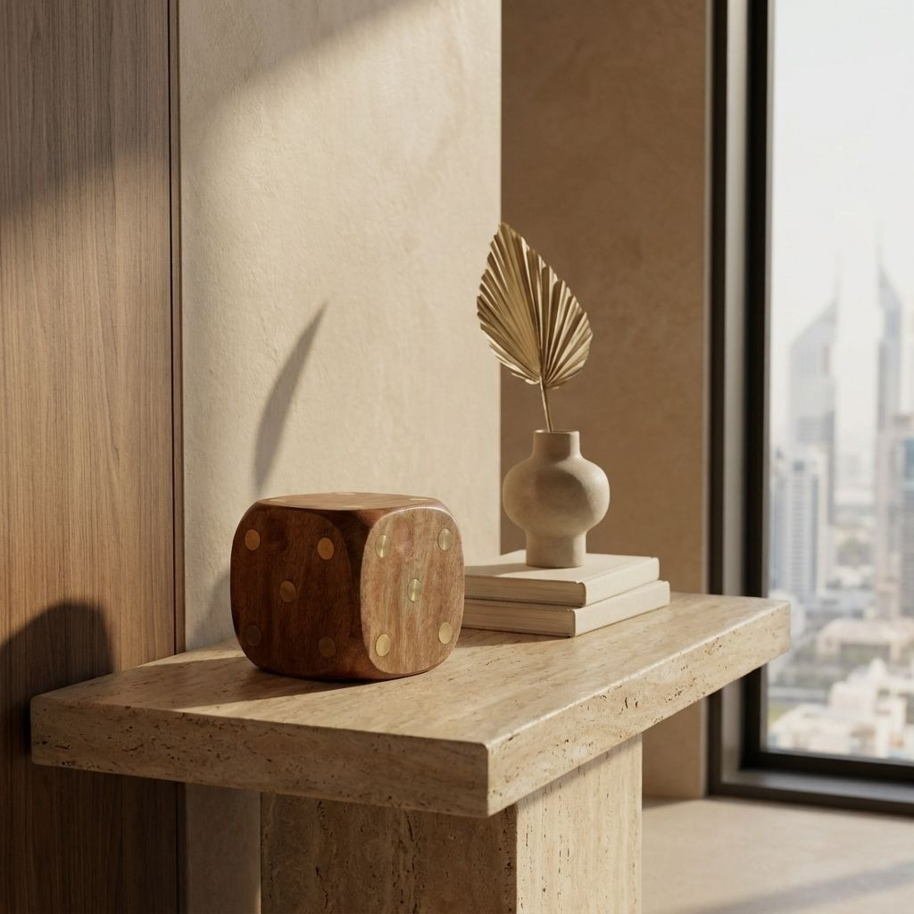 Decorative Wooden Dice - 13 cm-household-decor-decorativeobjectsandsculptures-image-3