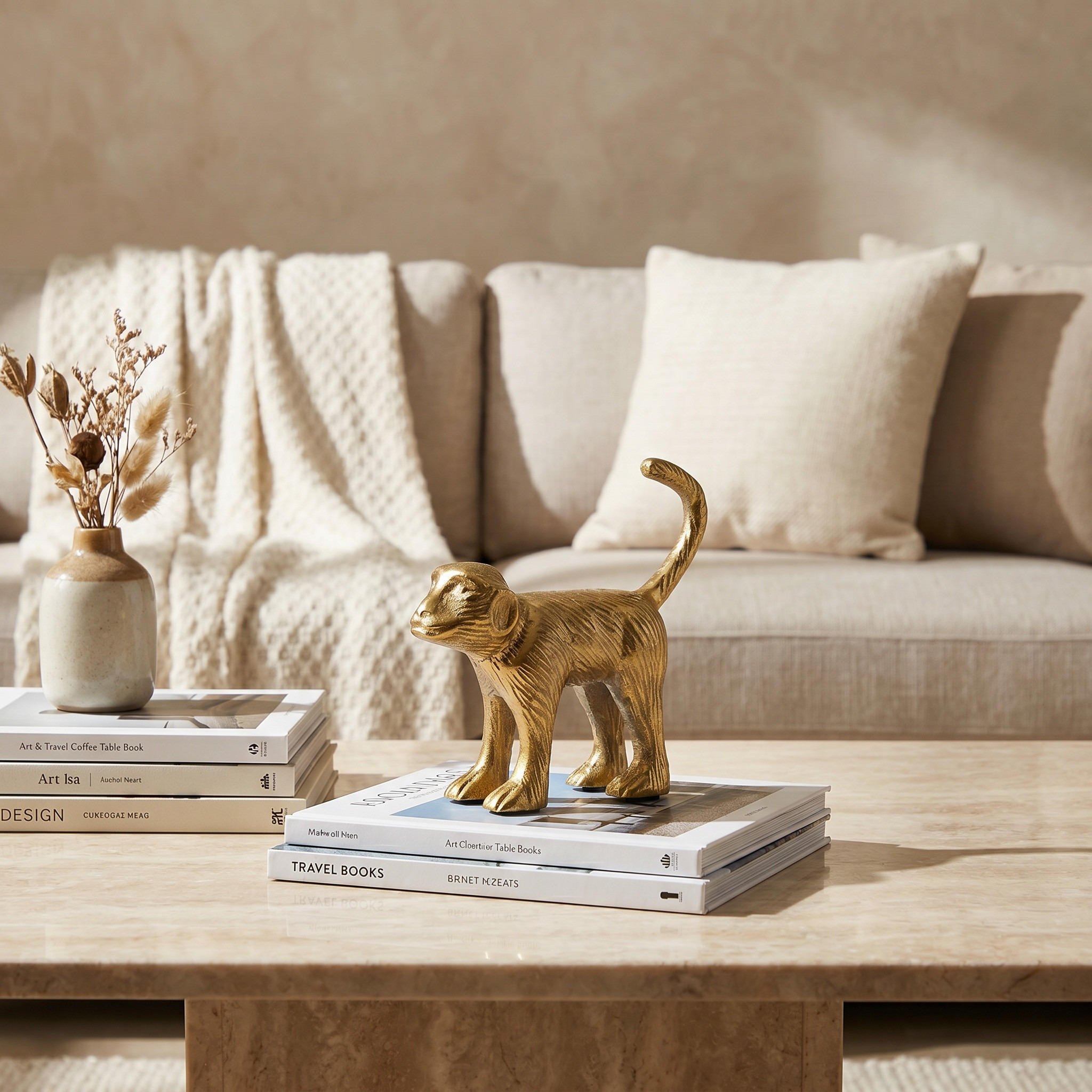 Monkey Decorative Accent - 17x15 cms-household-decor-decorativeobjectsandsculptures-image-4