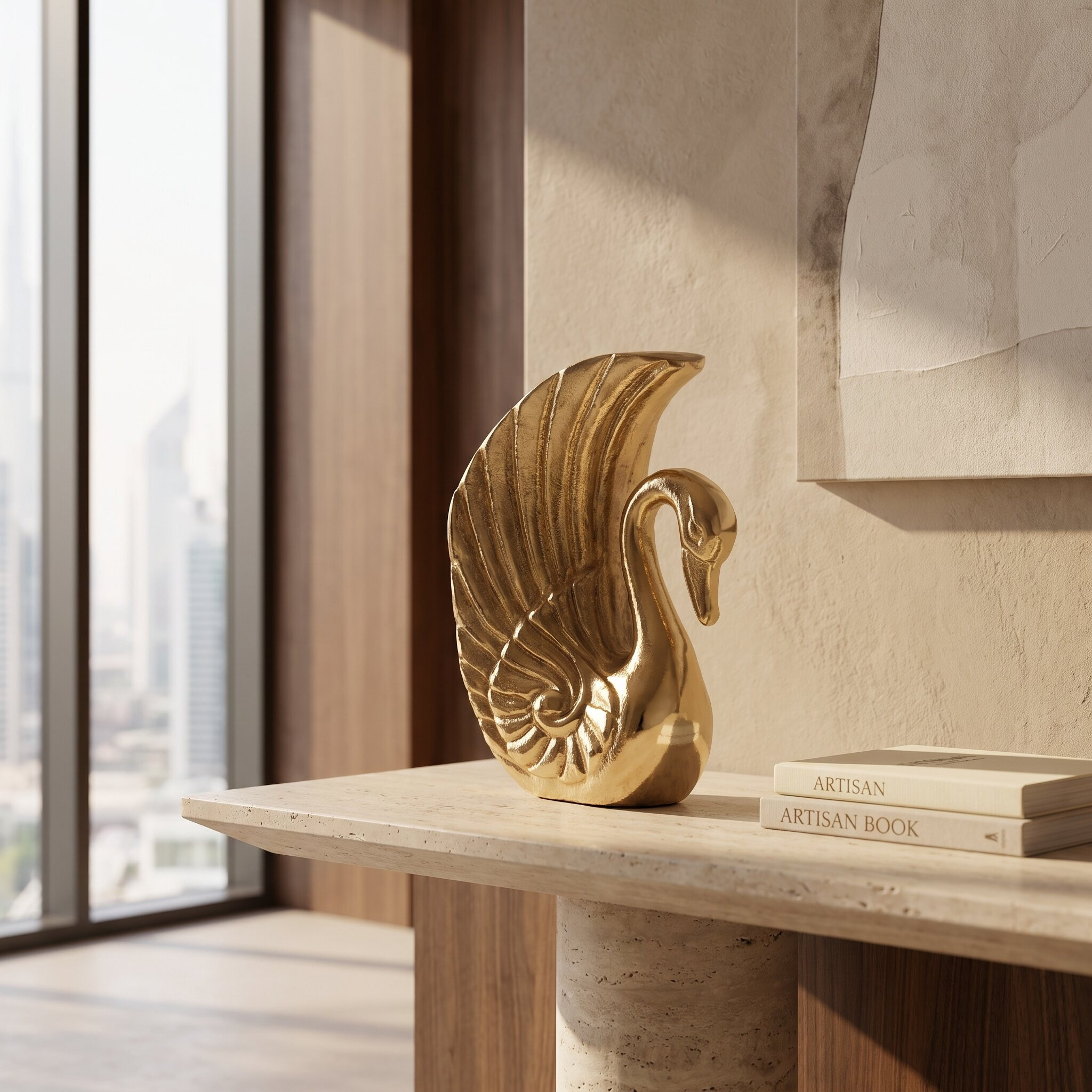 Decorative Swan Figurine - 8x1.4 cm-household-decor-decorativeobjectsandsculptures-image-2