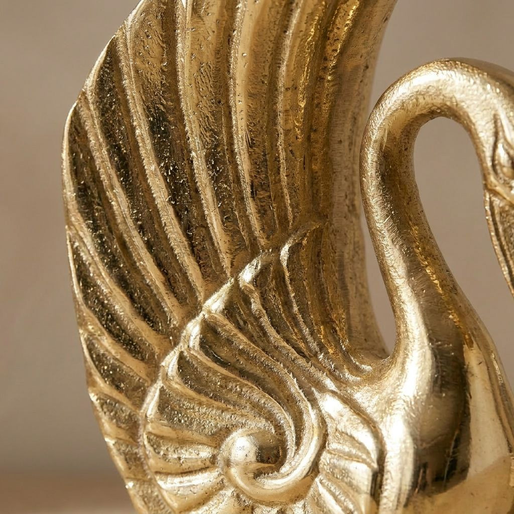 Decorative Swan Figurine - 8x1.4 cm-household-decor-decorativeobjectsandsculptures-image-3