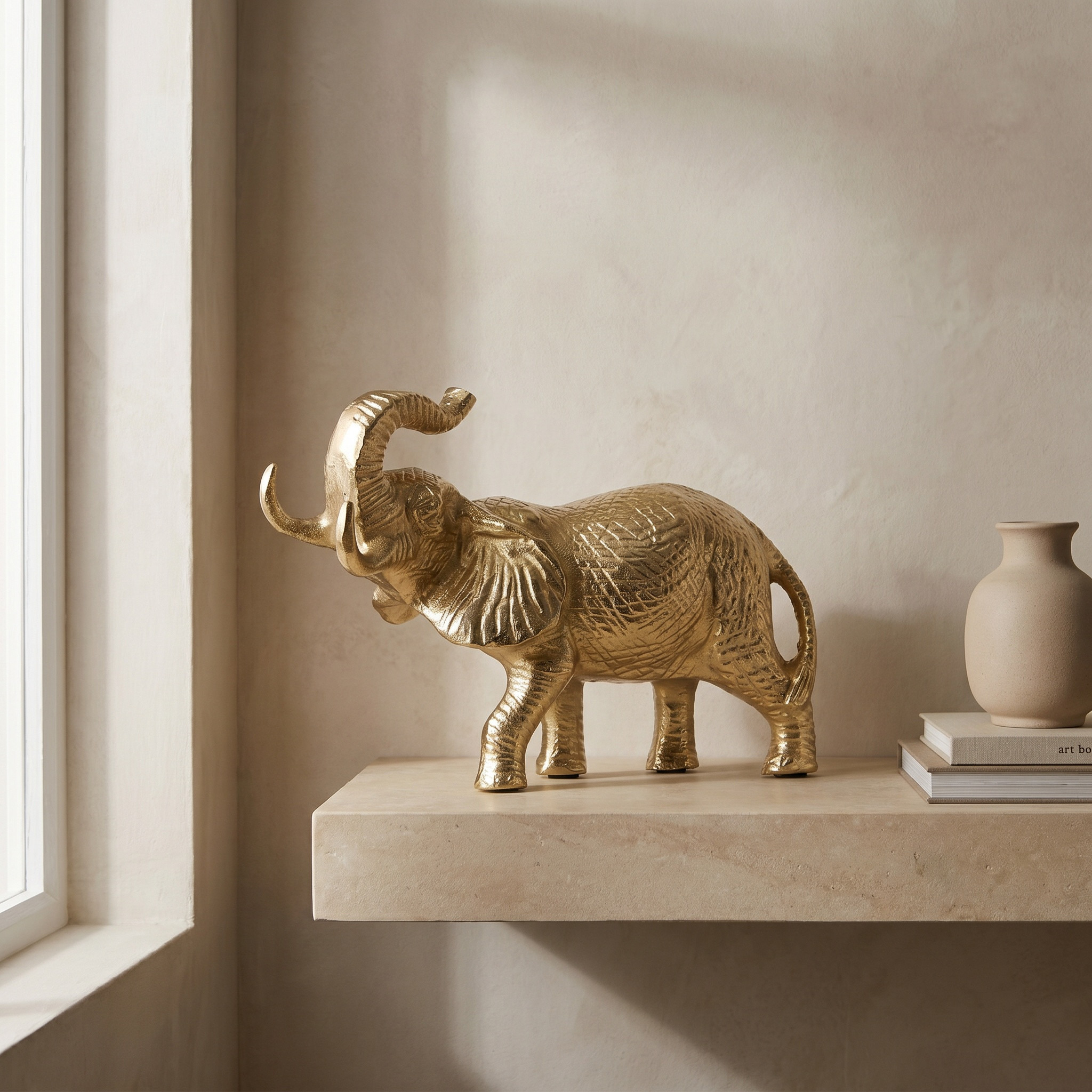 Decorative Elephant Figurine - 27x17 cm-household-decor-decorativeobjectsandsculptures-image-1