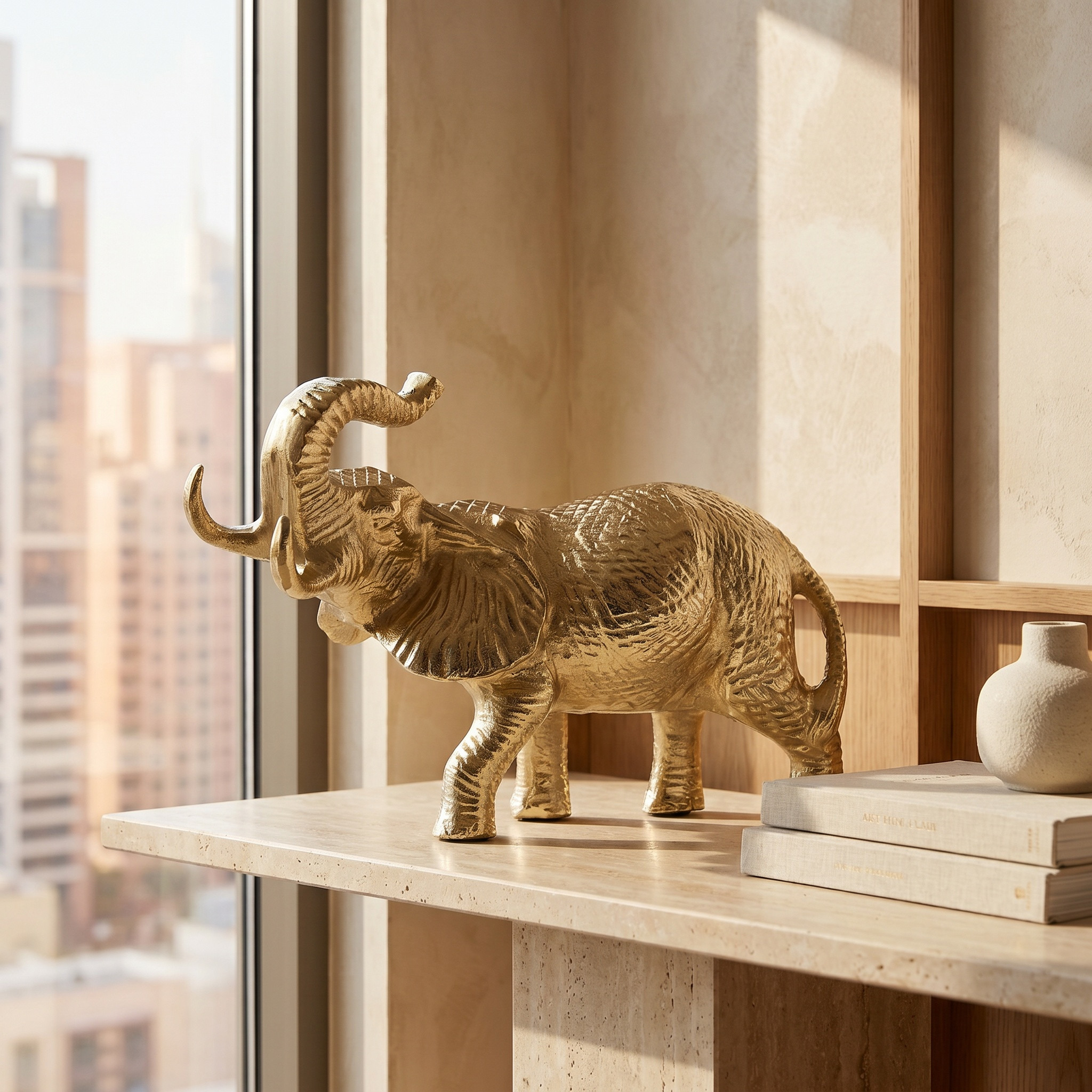Decorative Elephant Figurine - 27x17 cm-household-decor-decorativeobjectsandsculptures-image-3