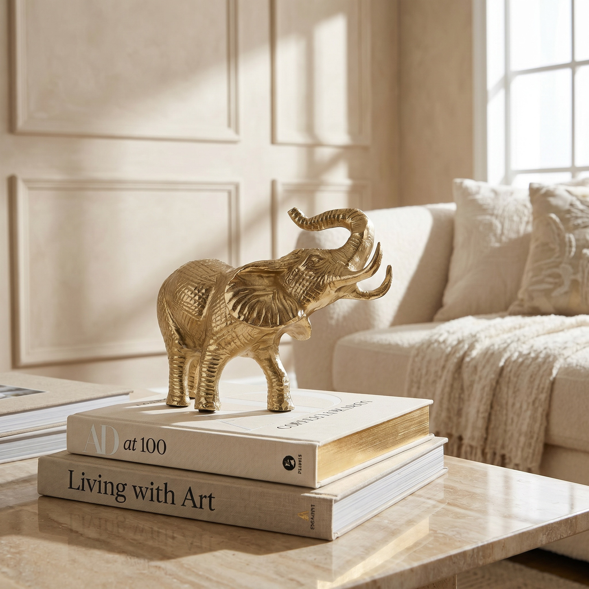 Decorative Elephant Figurine - 27x17 cm-household-decor-decorativeobjectsandsculptures-image-4