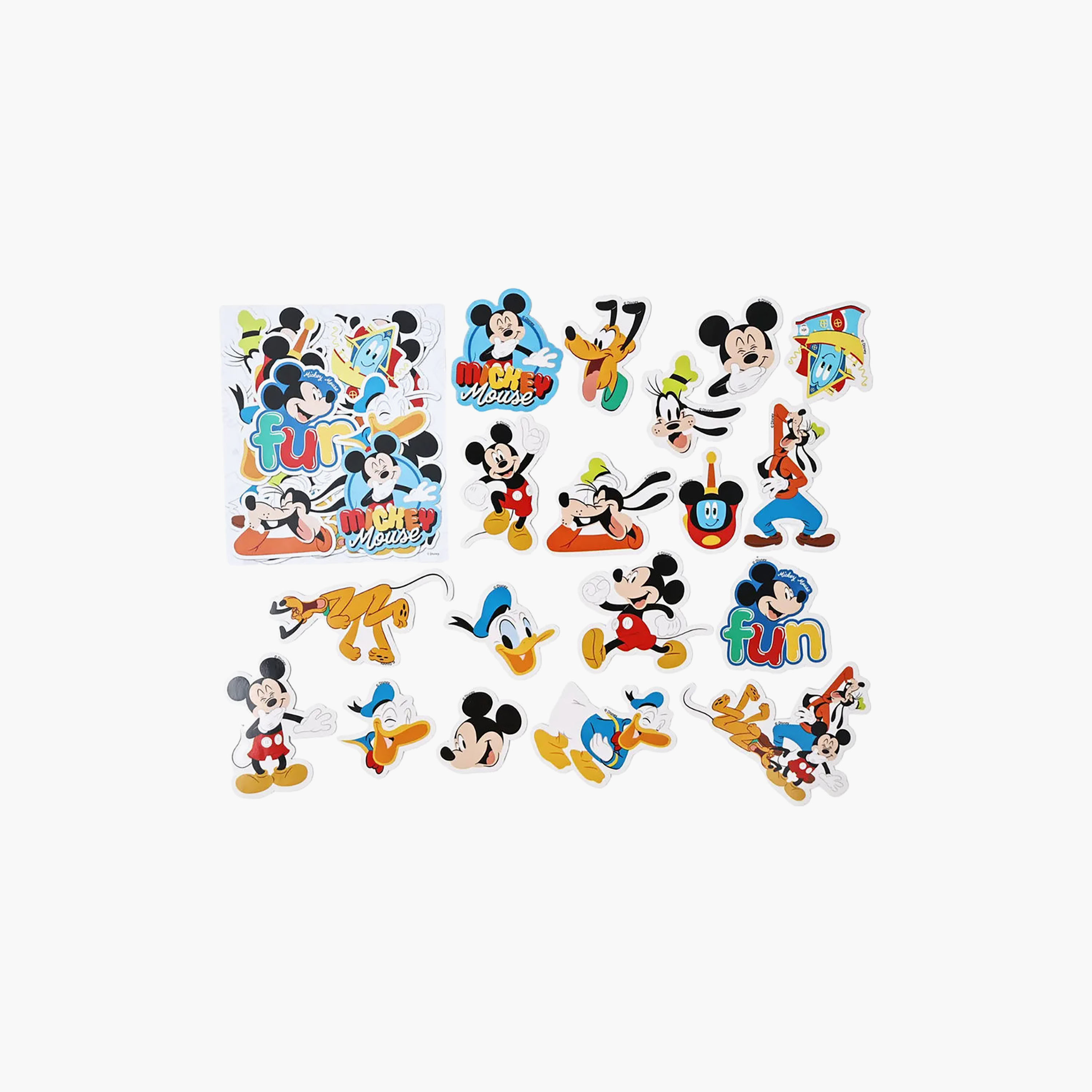 Gloo Mickey Glow in the Dark Vinyl Stickers - 18 Reusable Stickers-school-artsandcrafts-image-1
