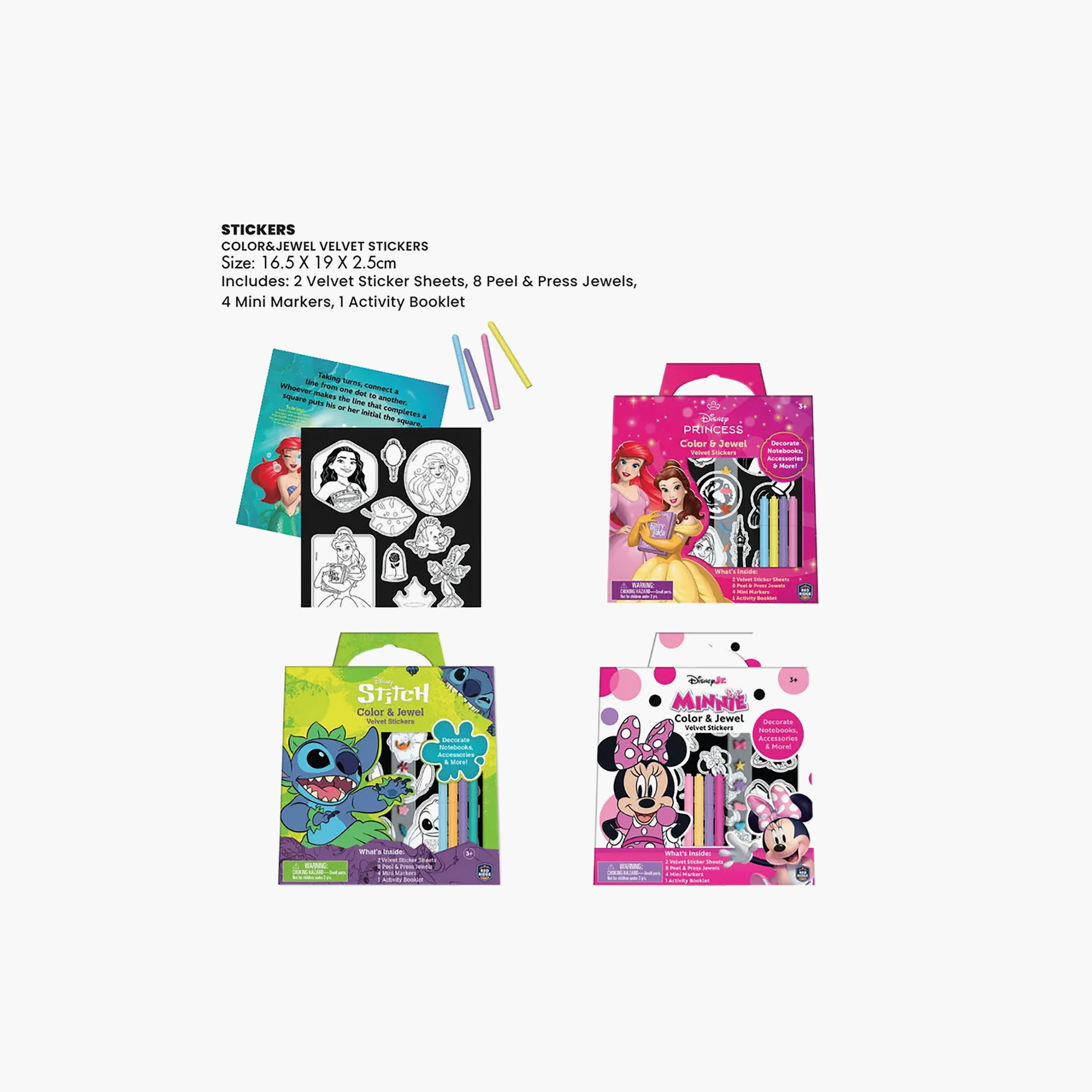 Gloo Princess Colour and Jewel Velvet Stickers with Activity Booklet-school-artsandcrafts-image-2