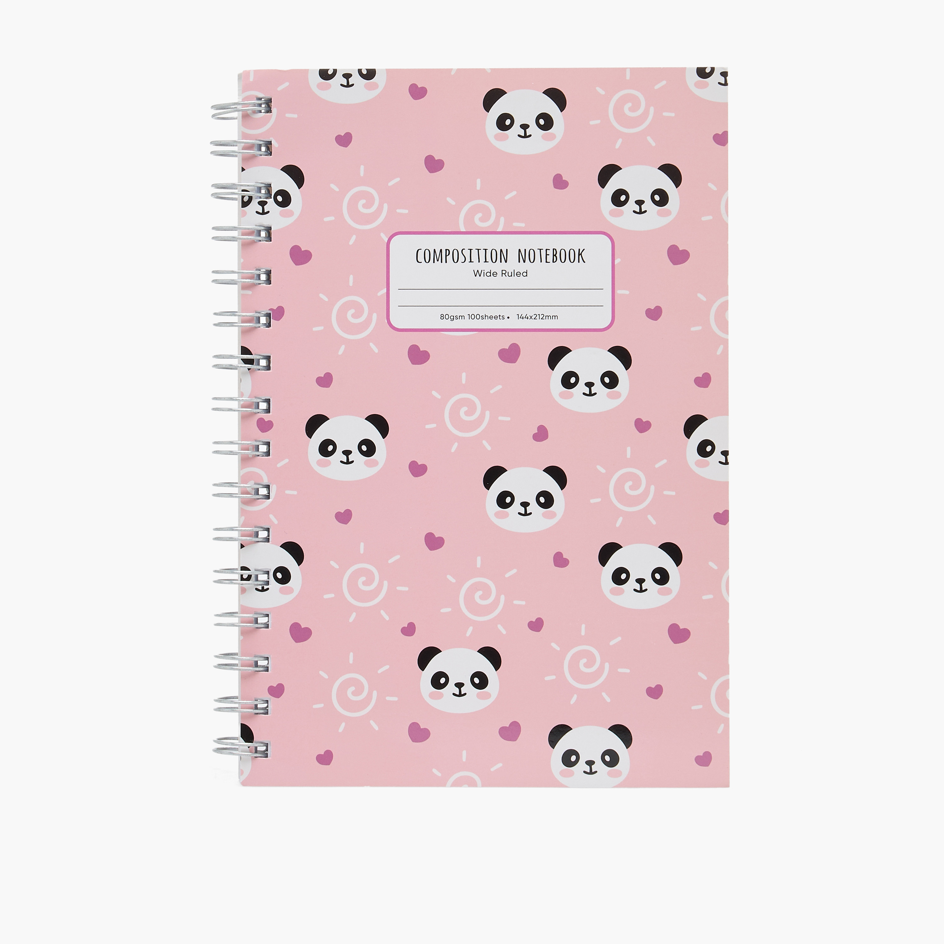 Syloon Panda Softcover A5 Notebook with Spiral Binding - 100 Pages-school-stationery-notebooks-image-1