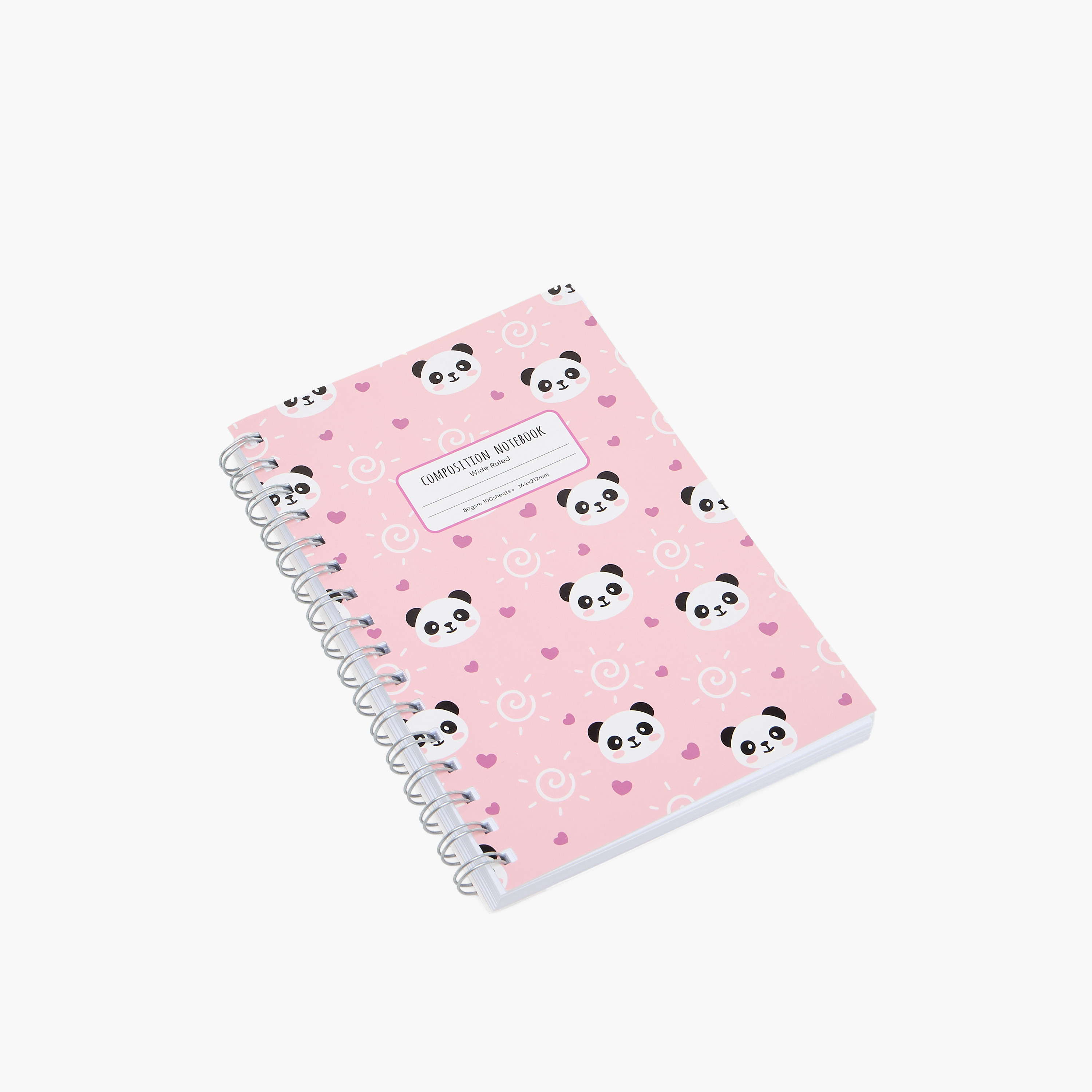 Syloon Panda Softcover A5 Notebook with Spiral Binding - 100 Pages-school-stationery-notebooks-image-2
