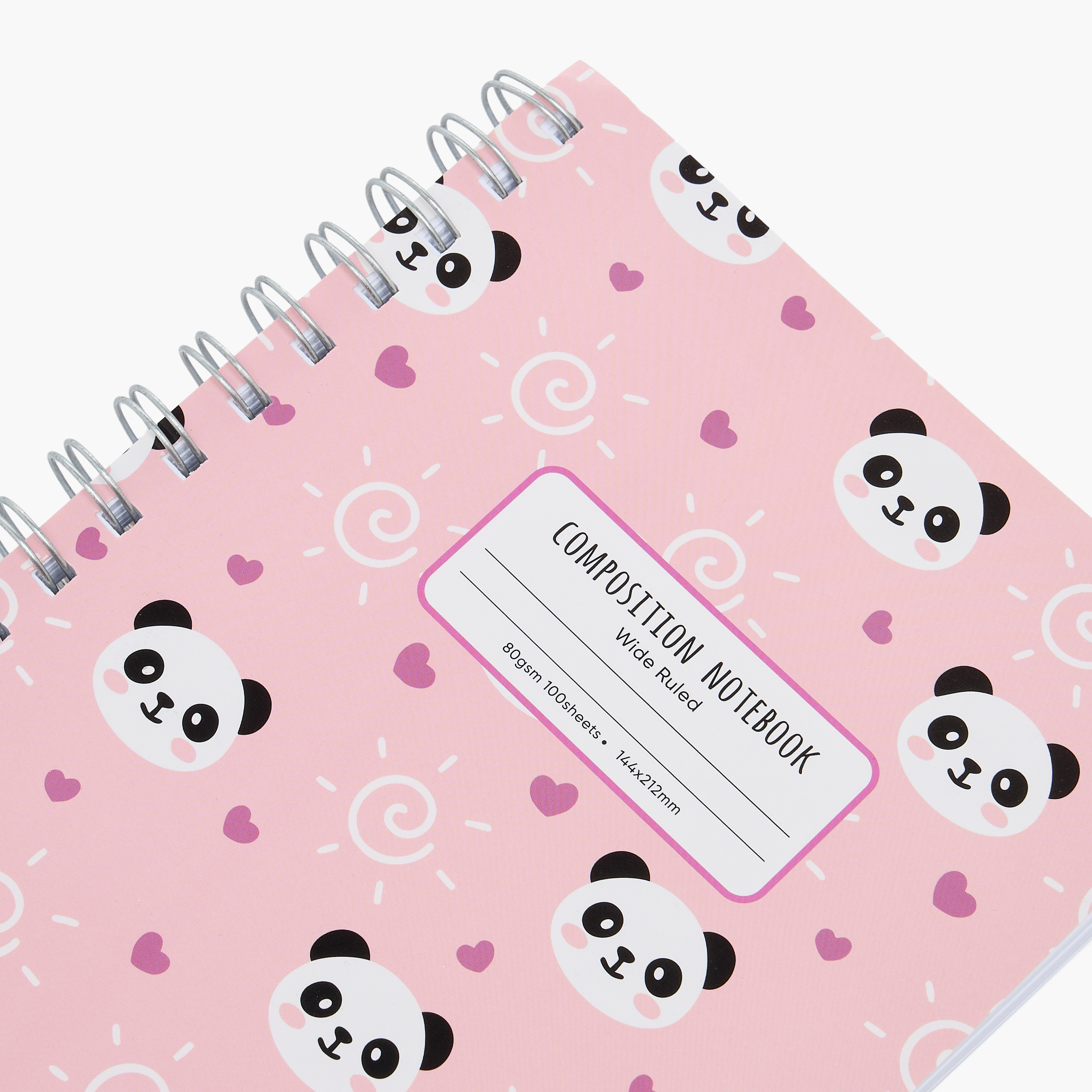Syloon Panda Softcover A5 Notebook with Spiral Binding - 100 Pages-school-stationery-notebooks-image-3