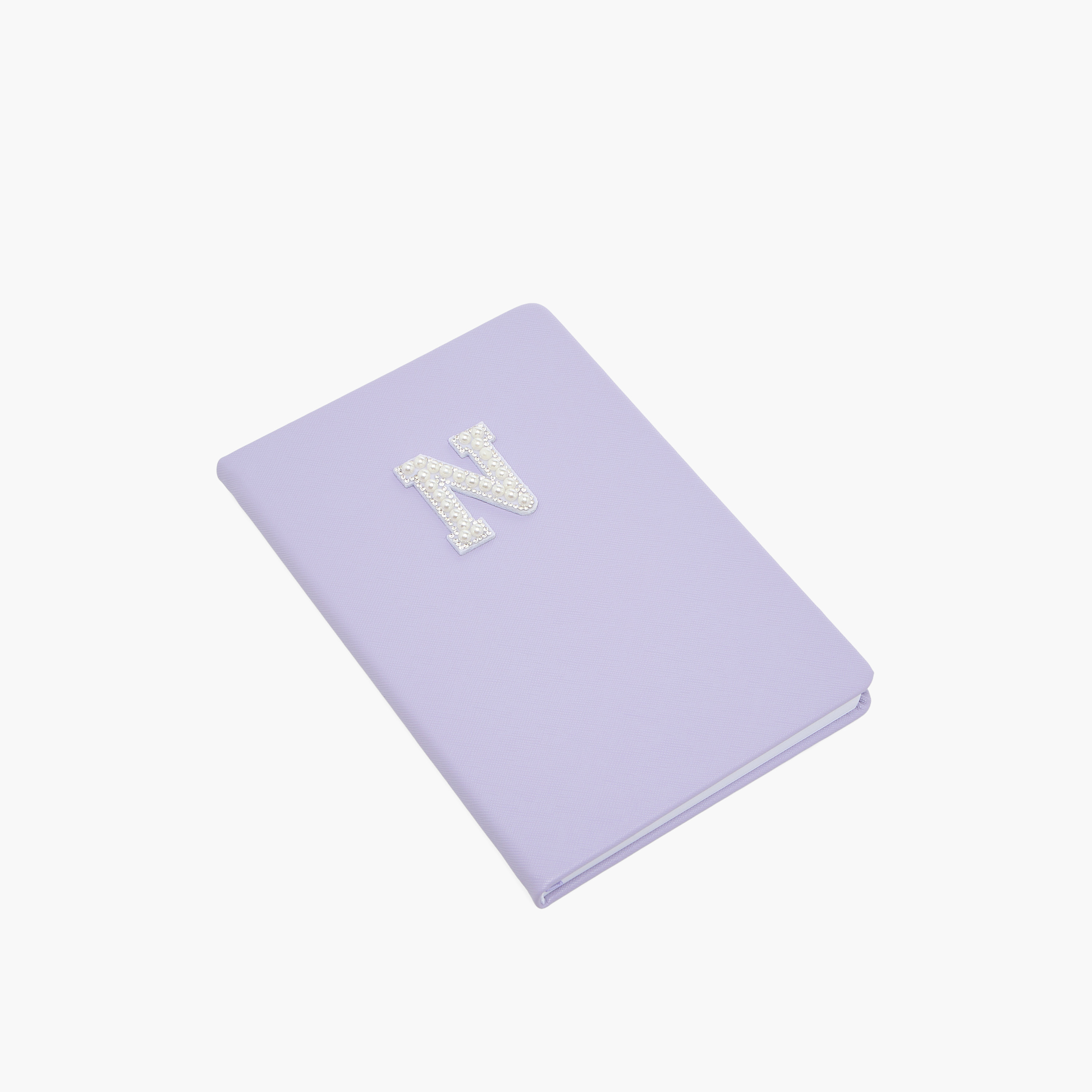 Syloon Initial 'N' Embellished Hardcover Notebook-school-stationery-notebooks-image-2