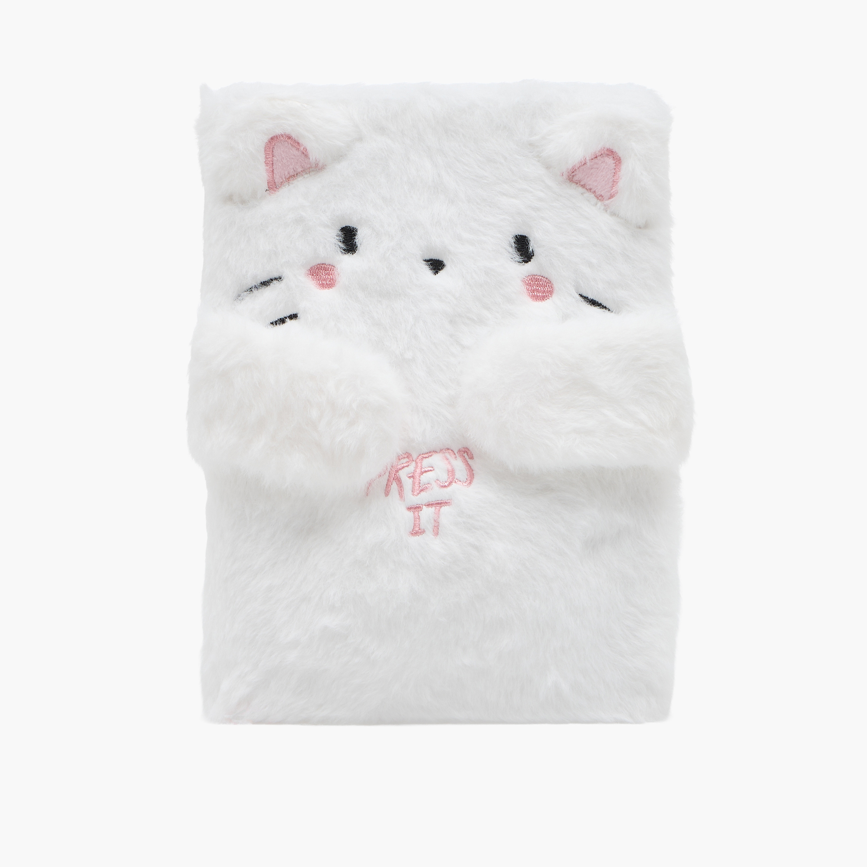 Syloon Cat Plush Cover Notebook-school-stationery-notebooks-image-1