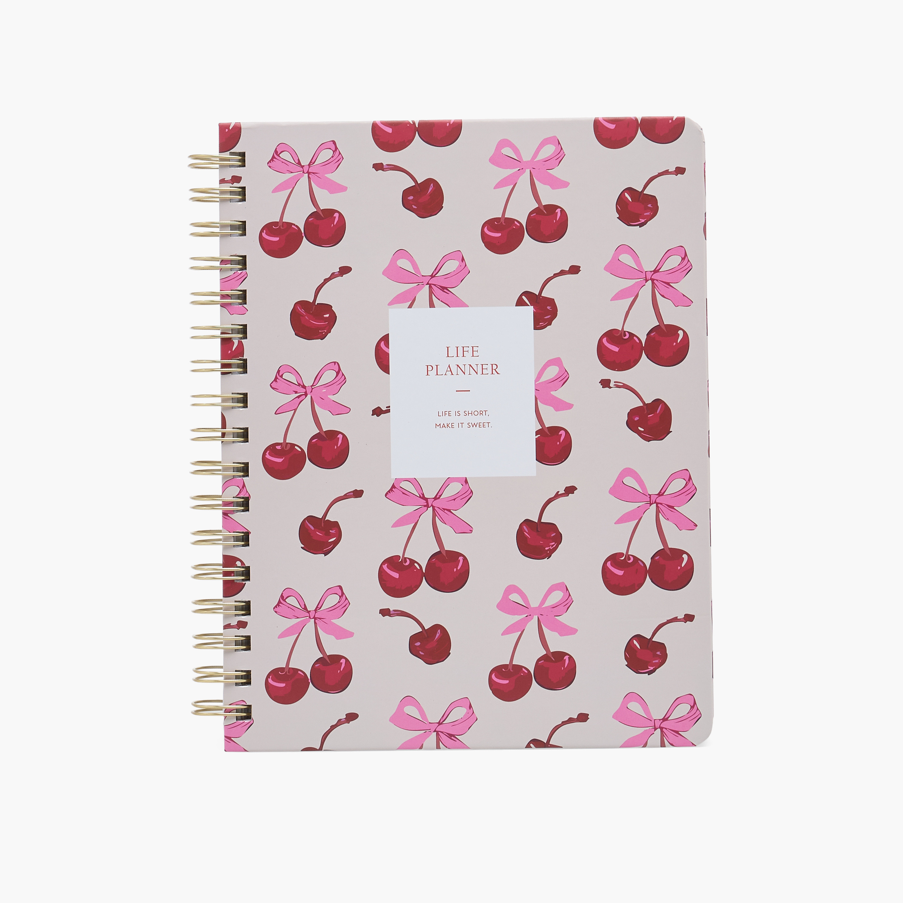 Syloon Cherry Print Notebook with Spiral Binding-school-stationery-notebooks-image-1