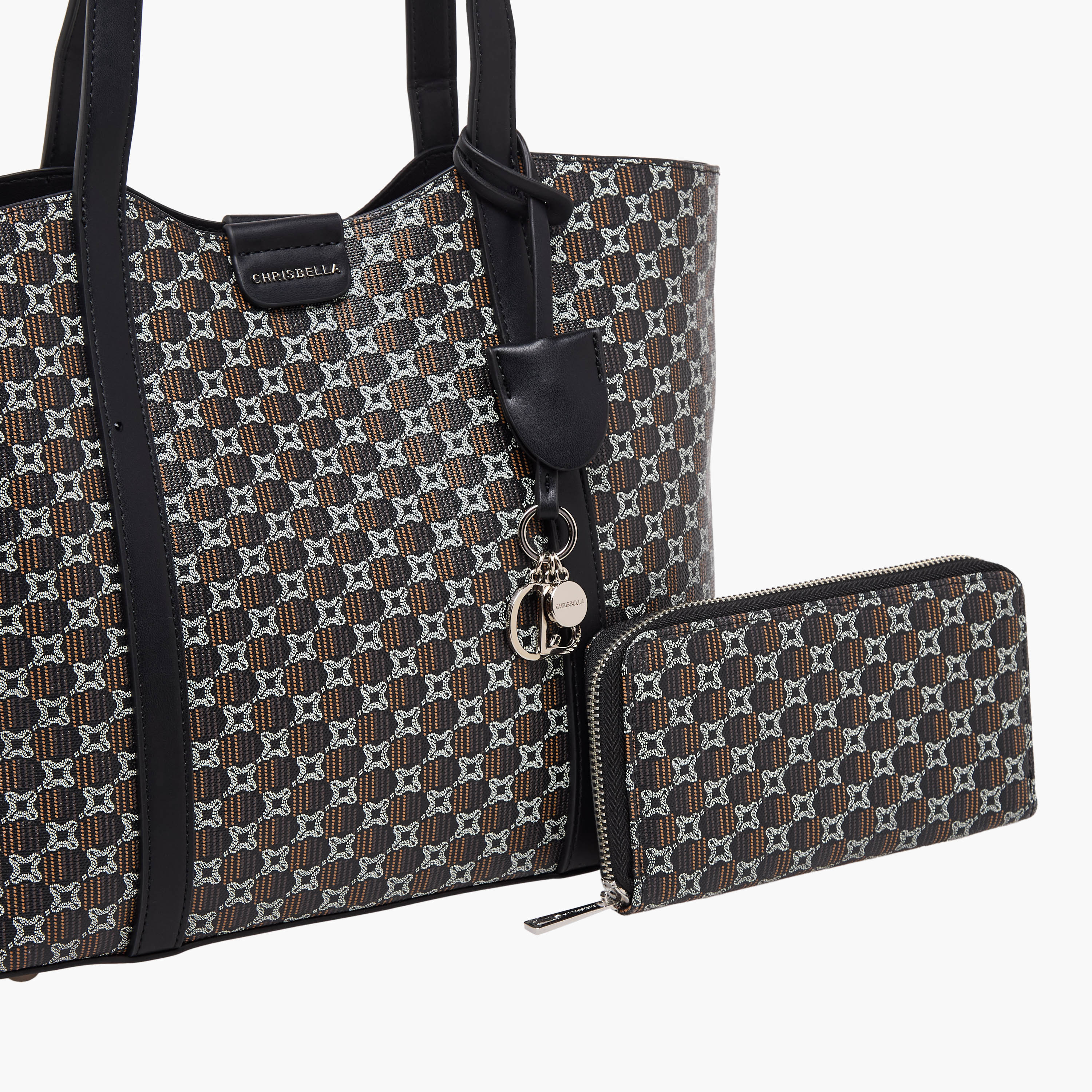 شنطة توتي بطبعات مع محفظة من كريسبيلا-women-bagsandwallets-handbags-image-5