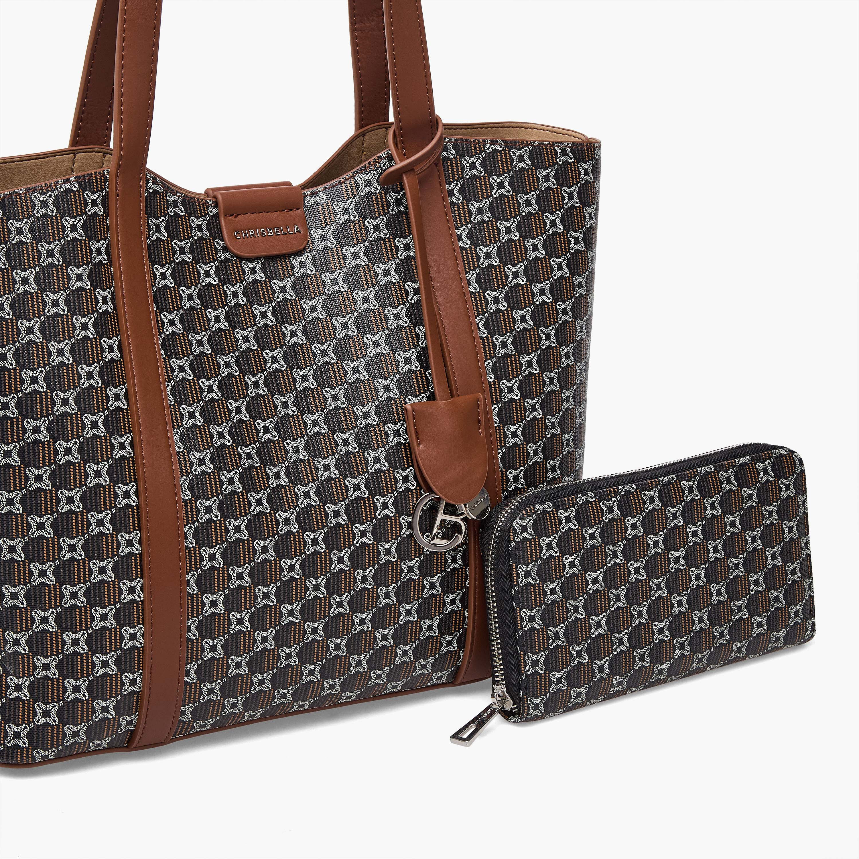 Chrisbella Printed Tote Bag with Wallet-women-bagsandwallets-handbags-image-5