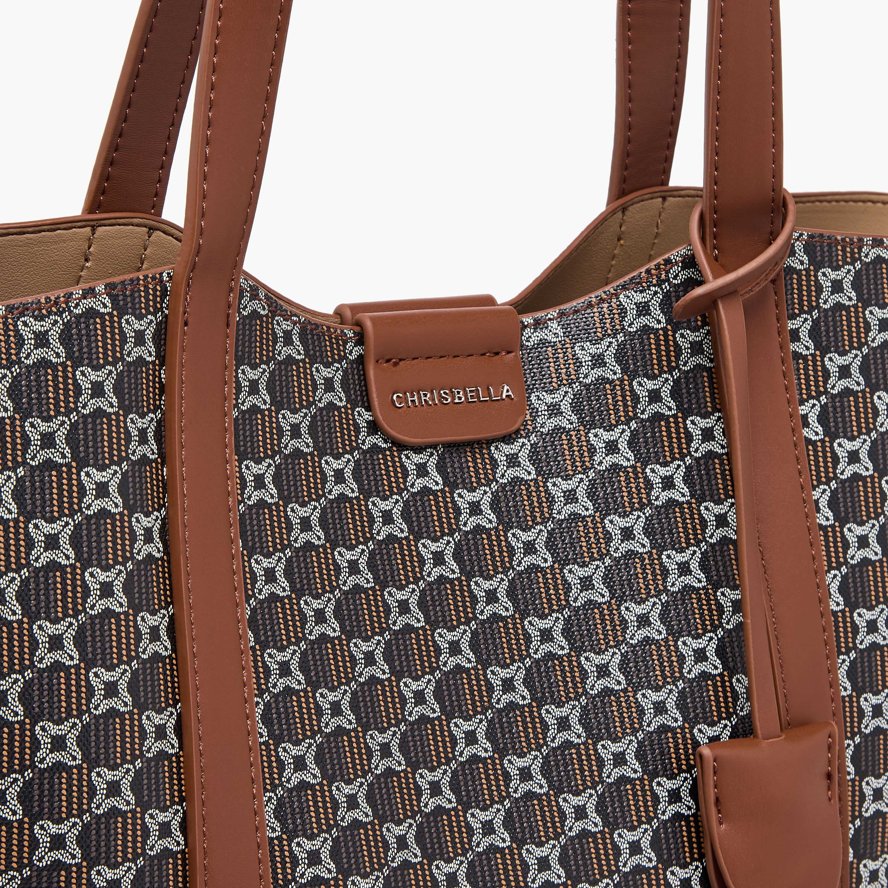 Chrisbella Printed Tote Bag with Wallet-women-bagsandwallets-handbags-image-6