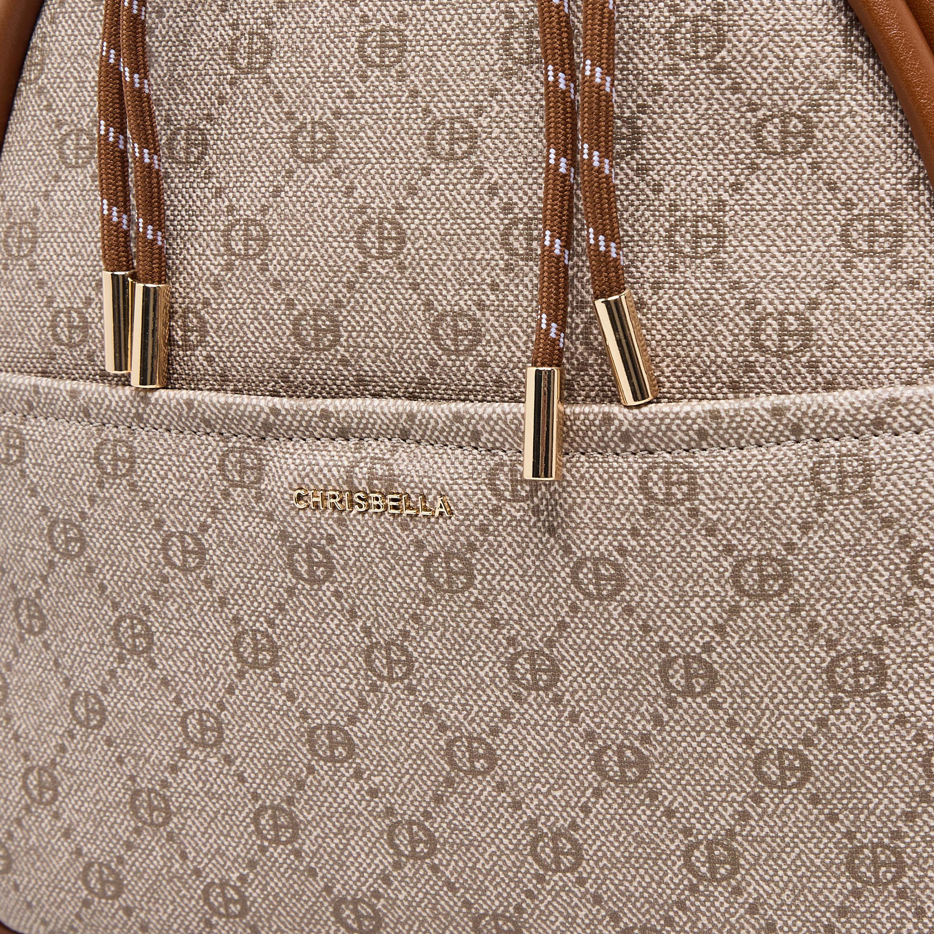 Chrisbella Monogram Print Backpack with Pouch-women-bagsandwallets-backpacks-image-3