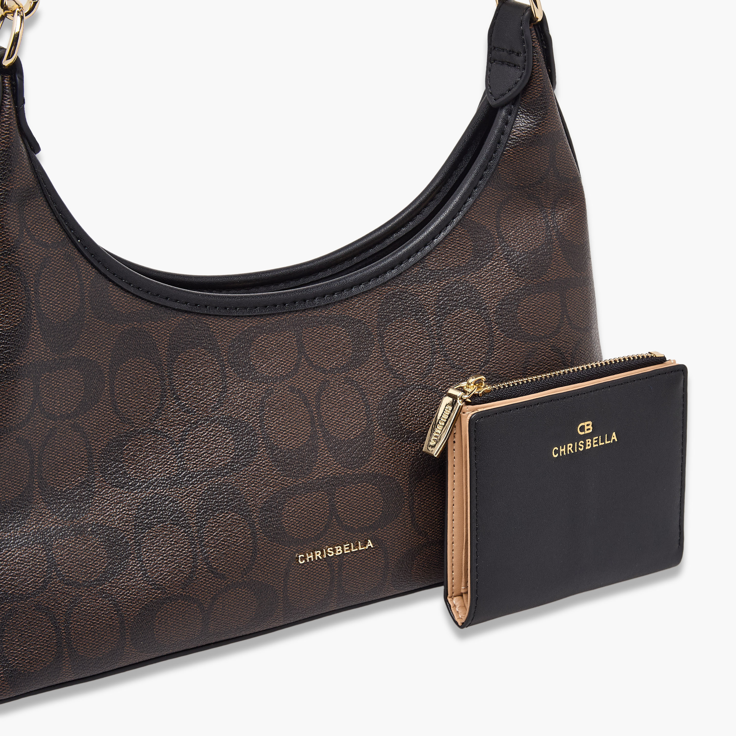 Chrisbella Monogram Print Shoulder Bag with Wallet-women-bagsandwallets-handbags-image-6