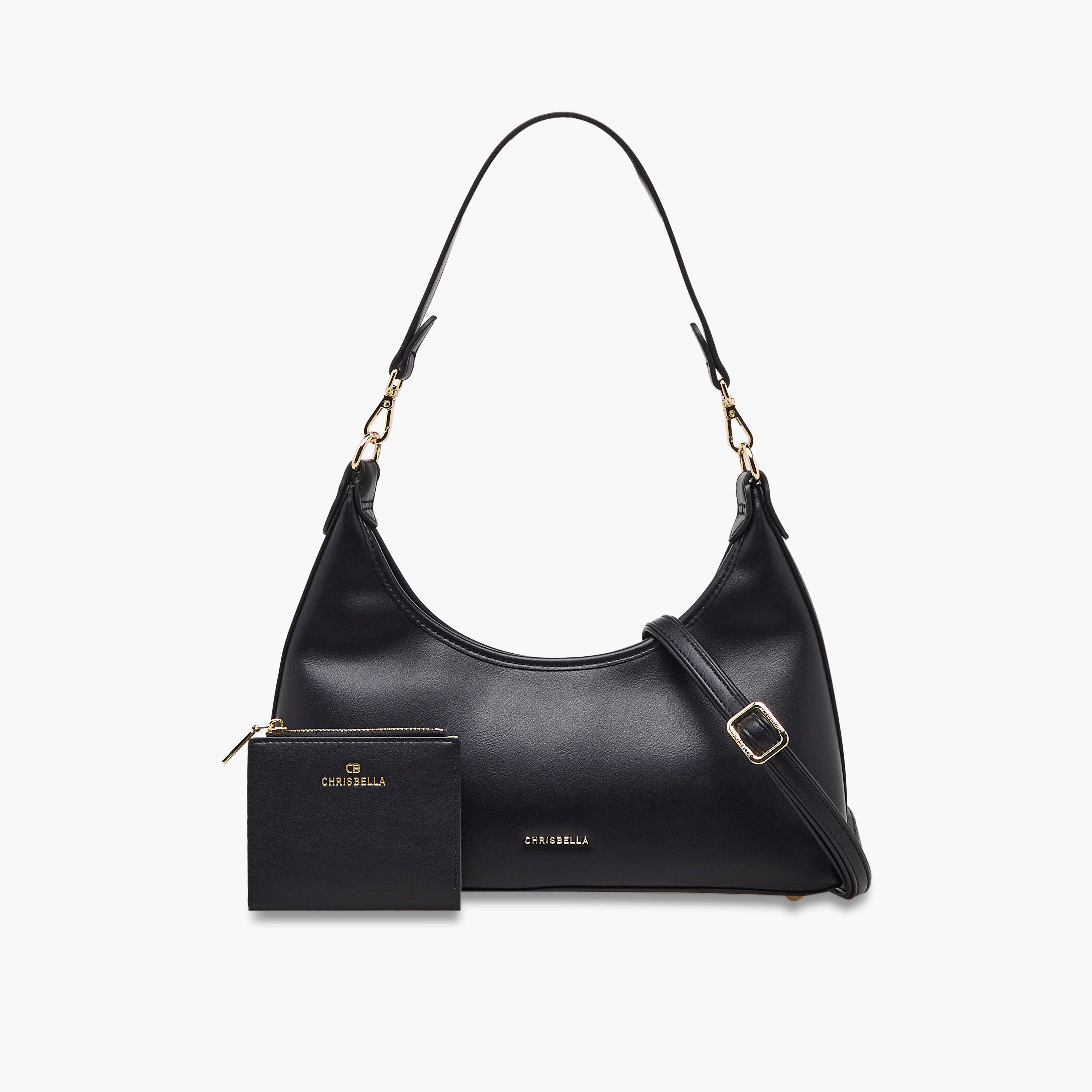 Chrisbella Monogram Print Shoulder Bag with Wallet-women-bagsandwallets-handbags-image-1