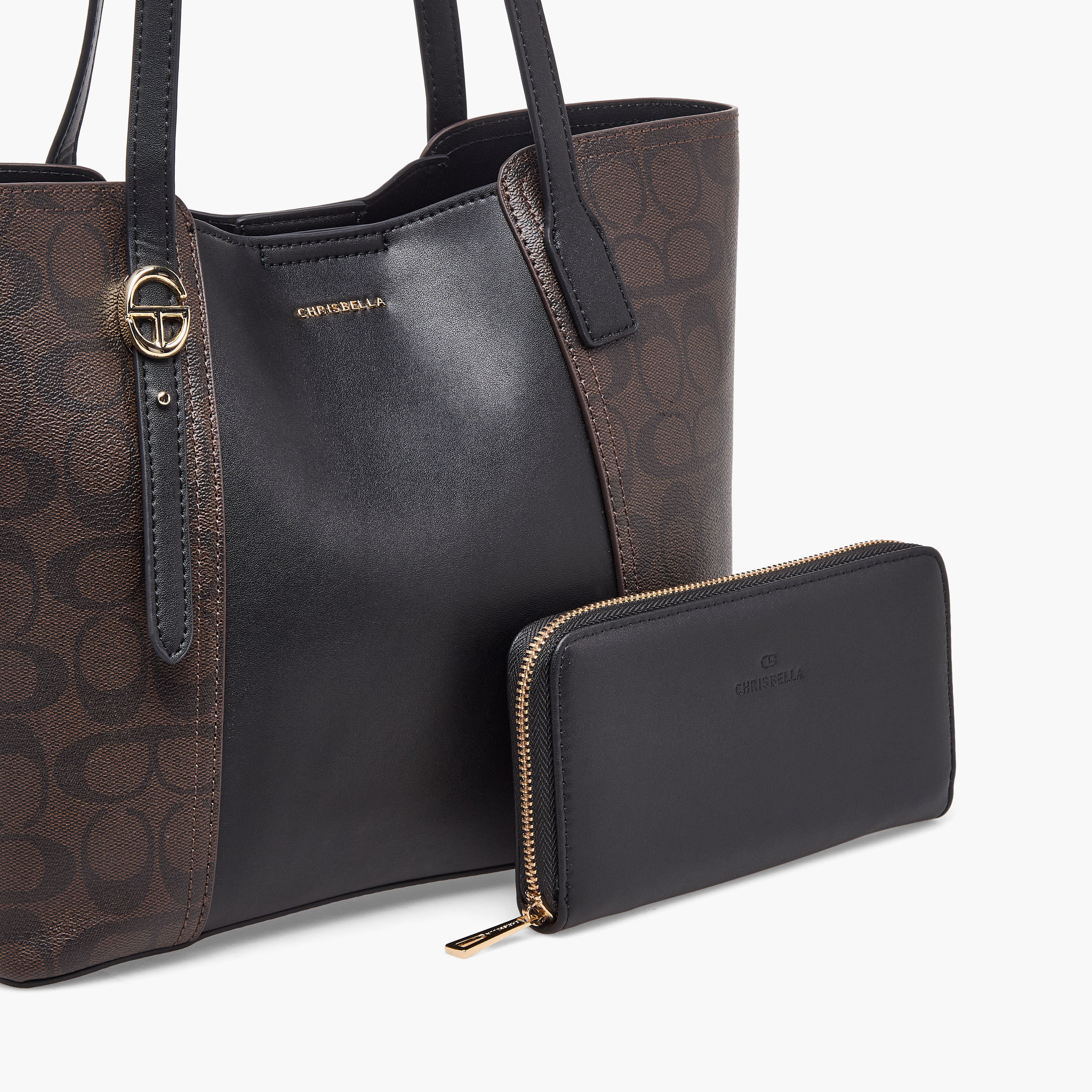 Chrisbella Printed Tote Bag with Wallet-women-bagsandwallets-handbags-image-5