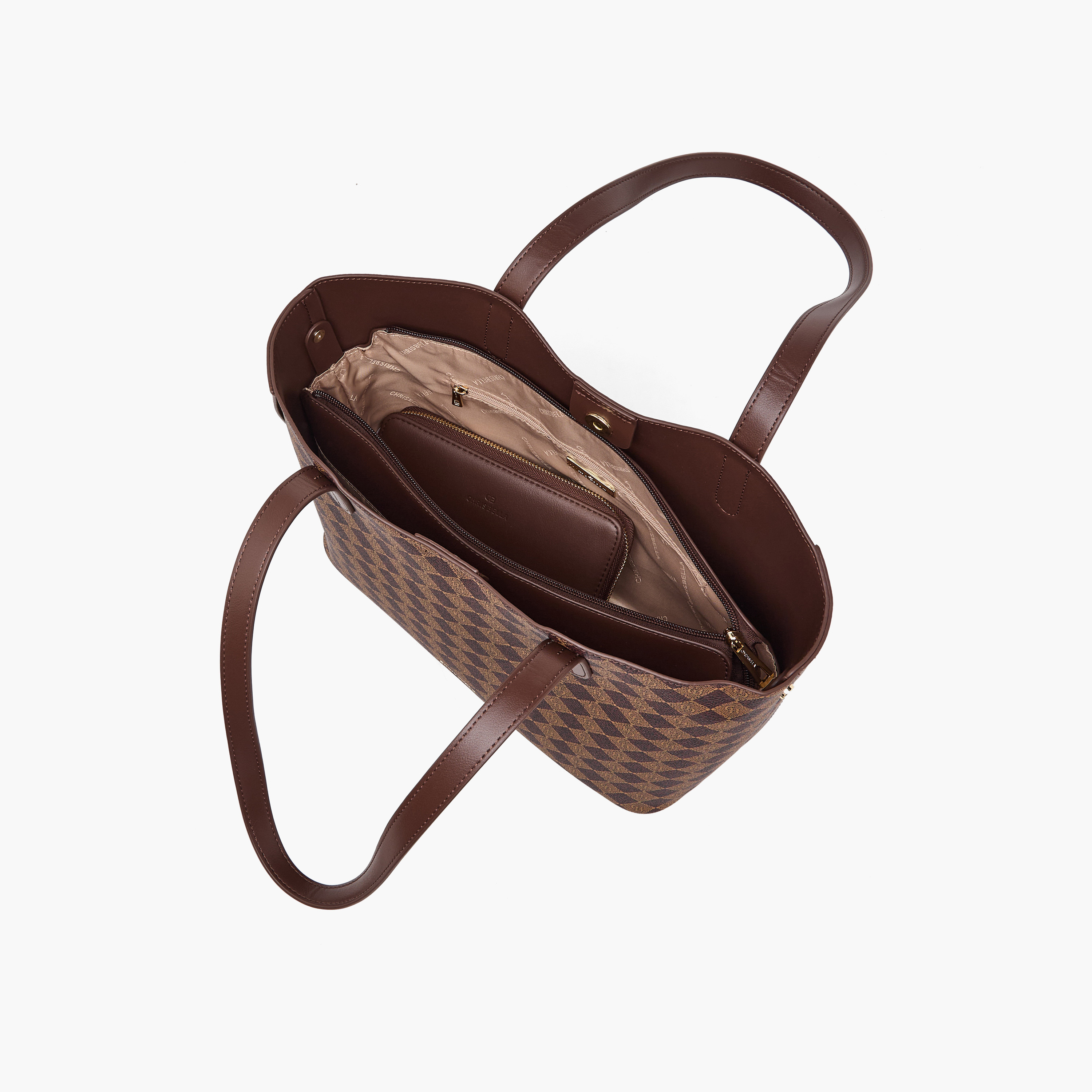 شنطة توتي بطبعات مع محفظة من كريسبيلا-women-bagsandwallets-handbags-image-9