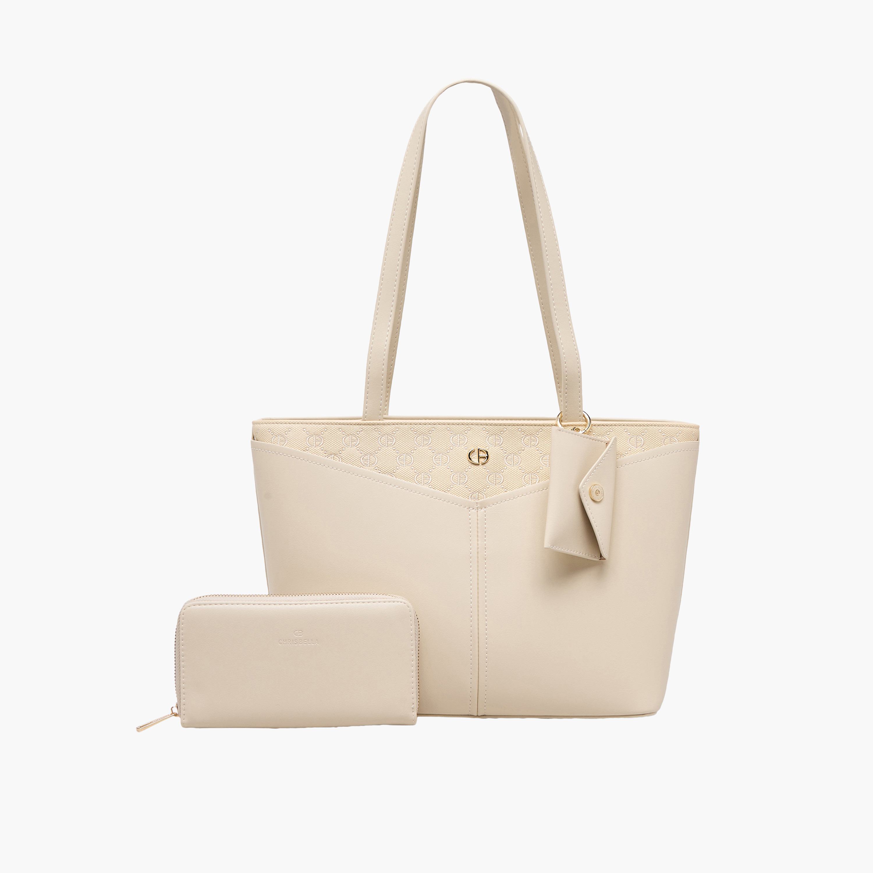 Chrisbella Panelled Tote Bag with Wallet-women-bagsandwallets-handbags-image-1