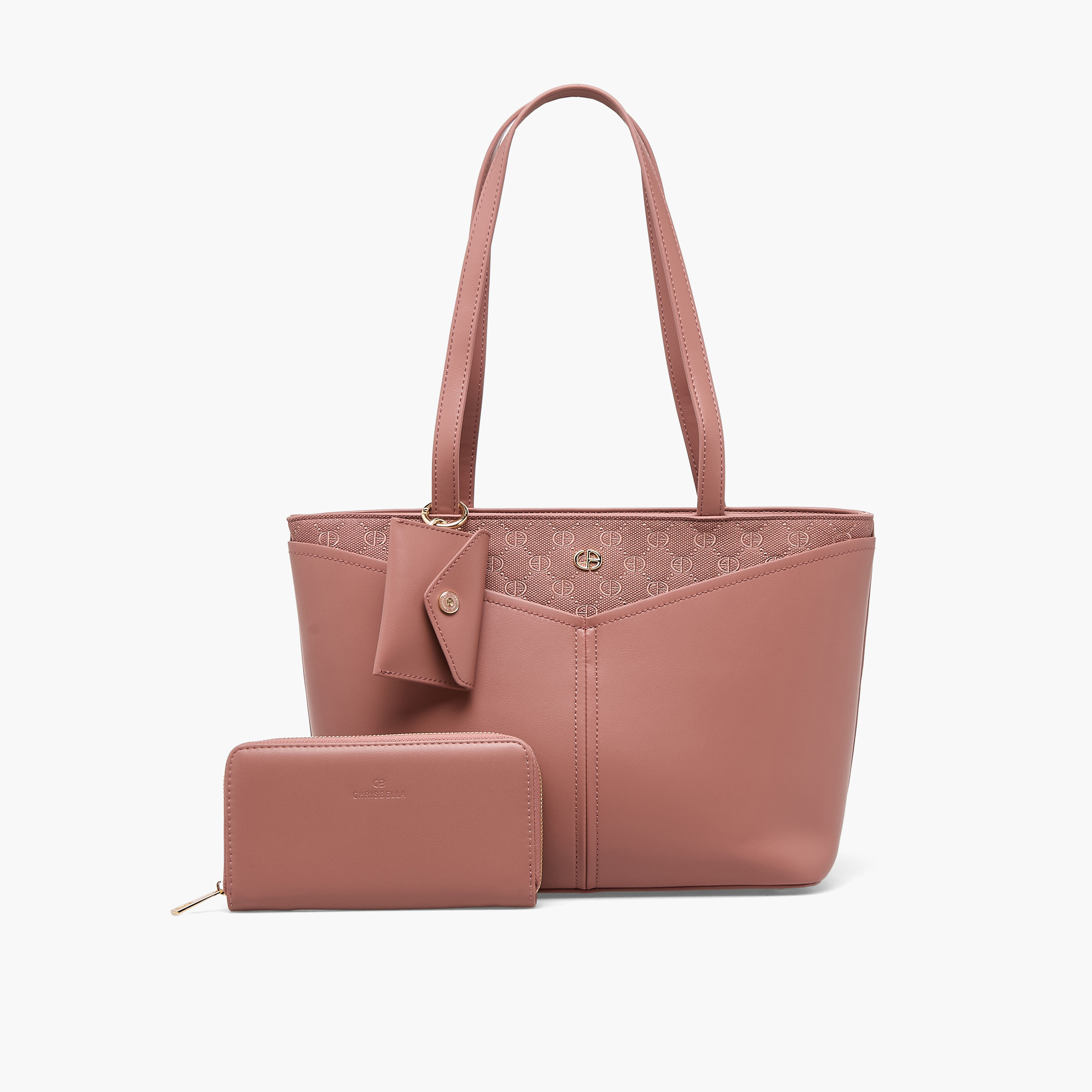 Chrisbella Panelled Tote Bag with Wallet-women-bagsandwallets-handbags-image-1
