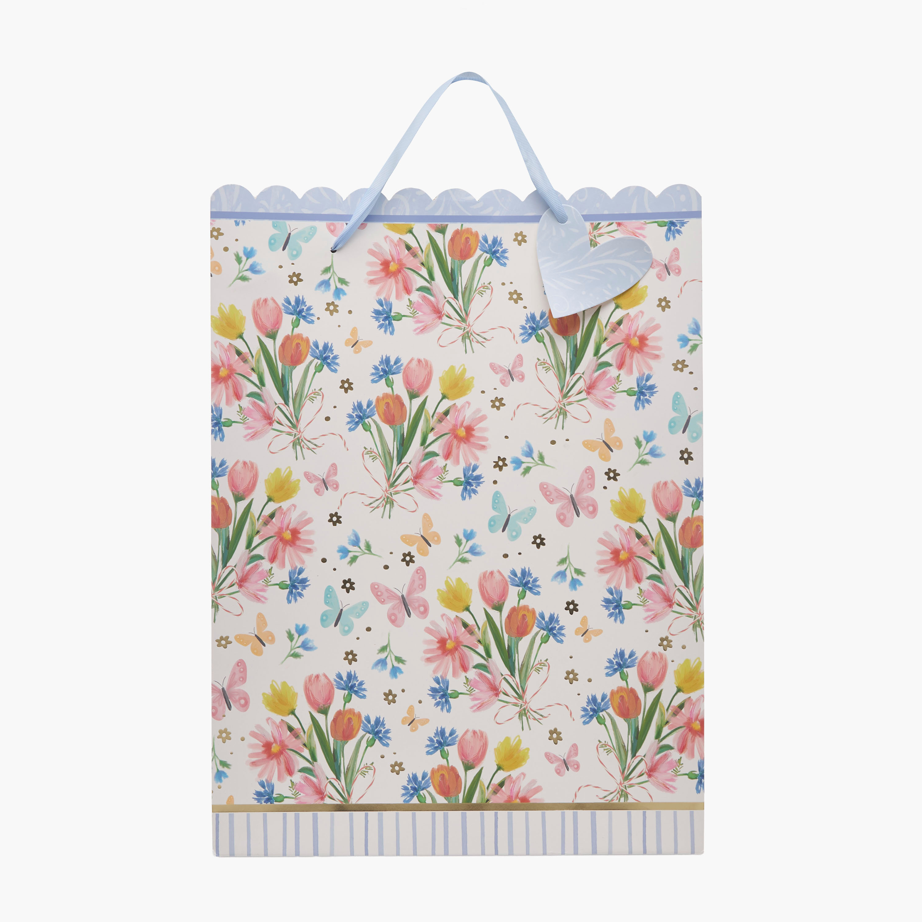 Findz Floral and Butterfly Print Gift Bag with Tag - Extra Large-household-giftingaccessories-giftbags-image-1