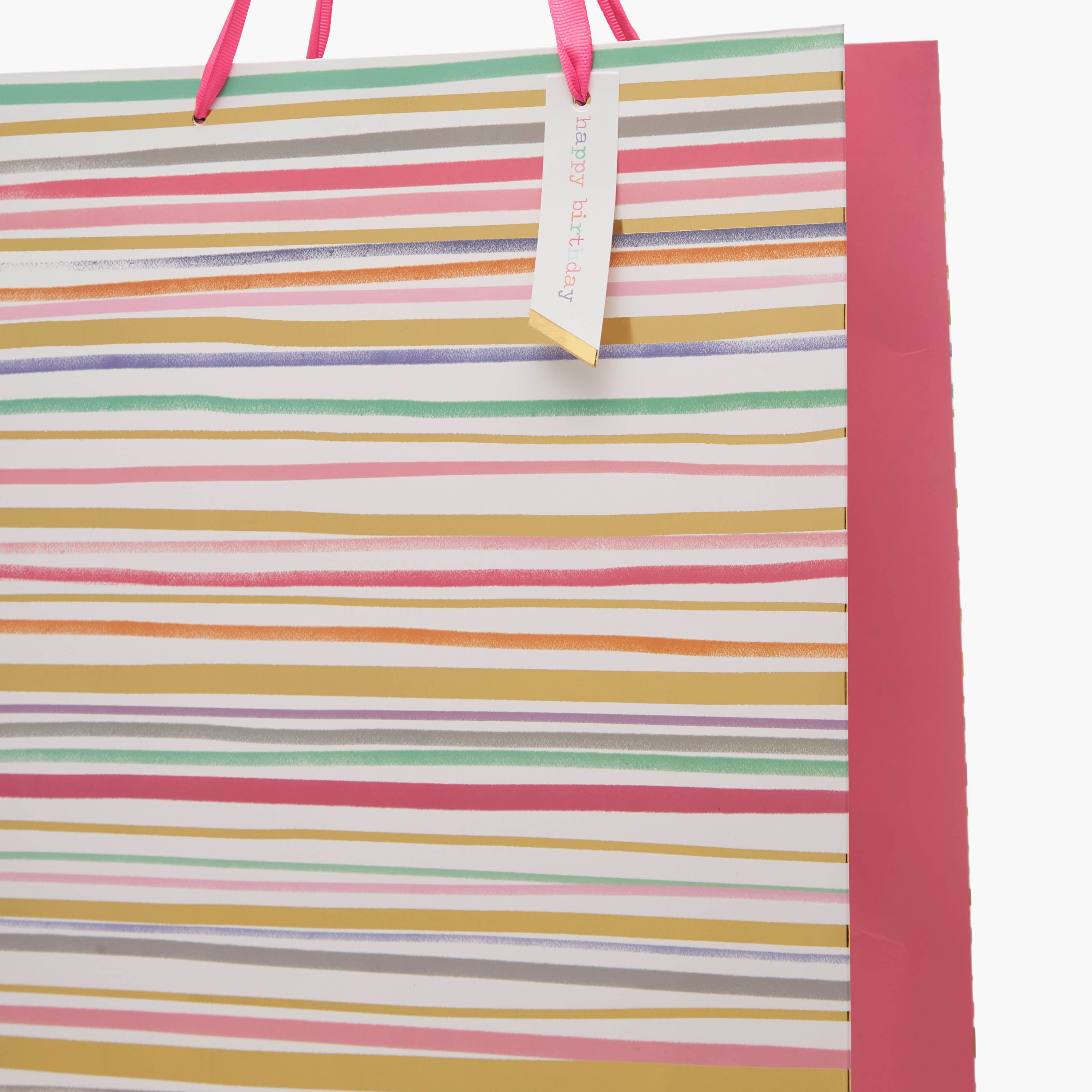 Findz Striped Gift Bag with Tag - Medium-household-giftingaccessories-giftings-image-3