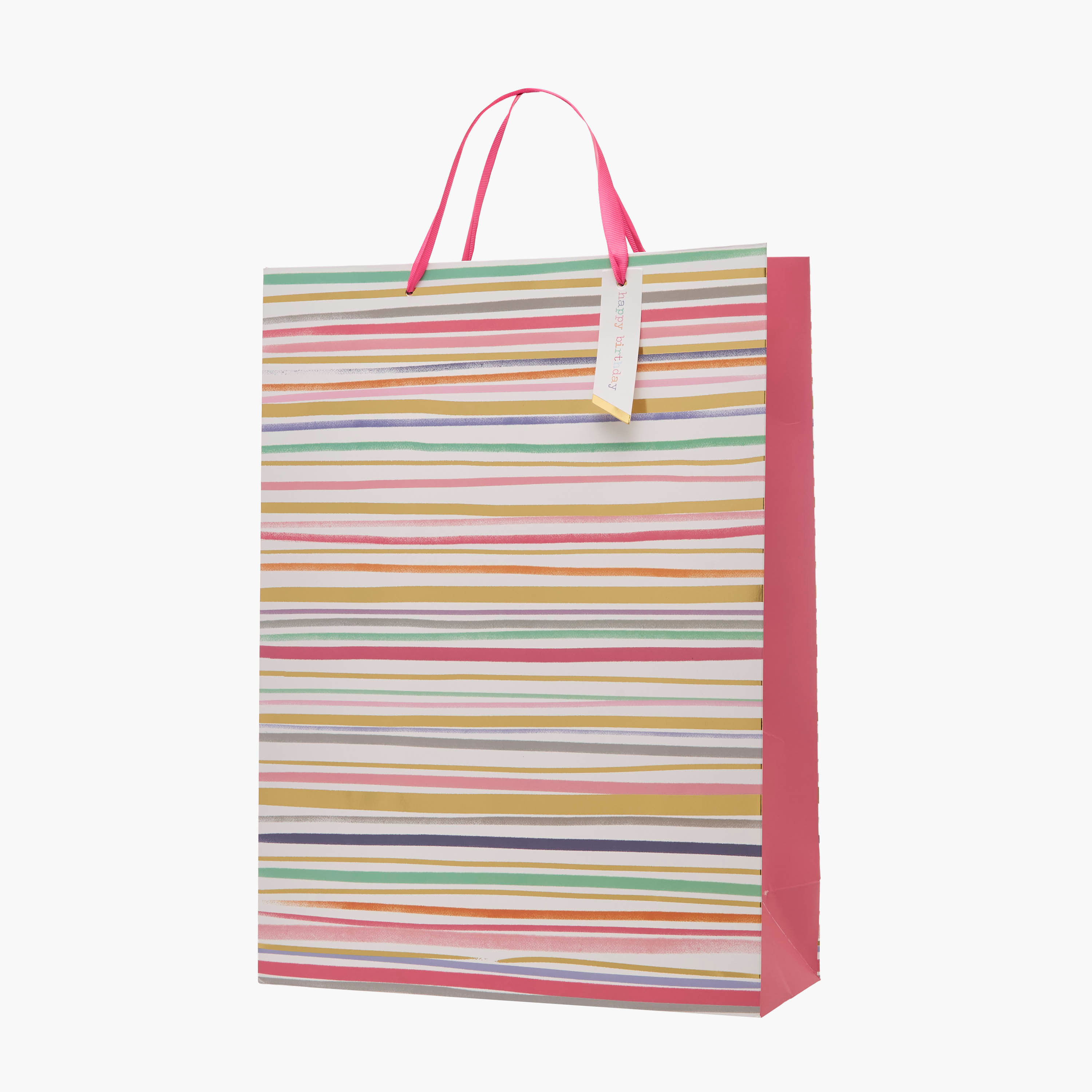 Findz Striped Gift Bag with Tag - Large-household-giftingaccessories-giftbags-image-2