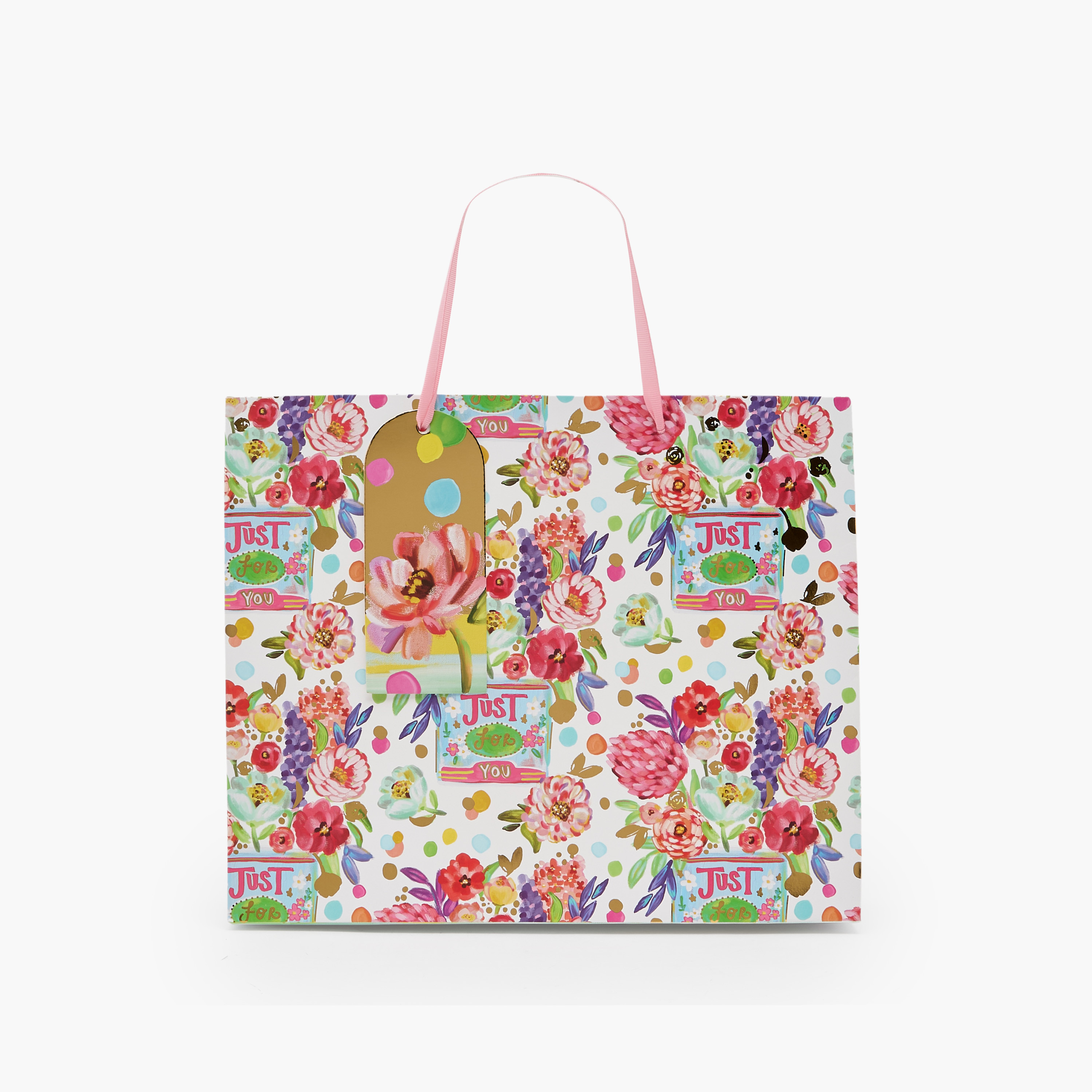 Findz Floral Print Paper Gift Bag - Large-household-giftingaccessories-giftings-image-1