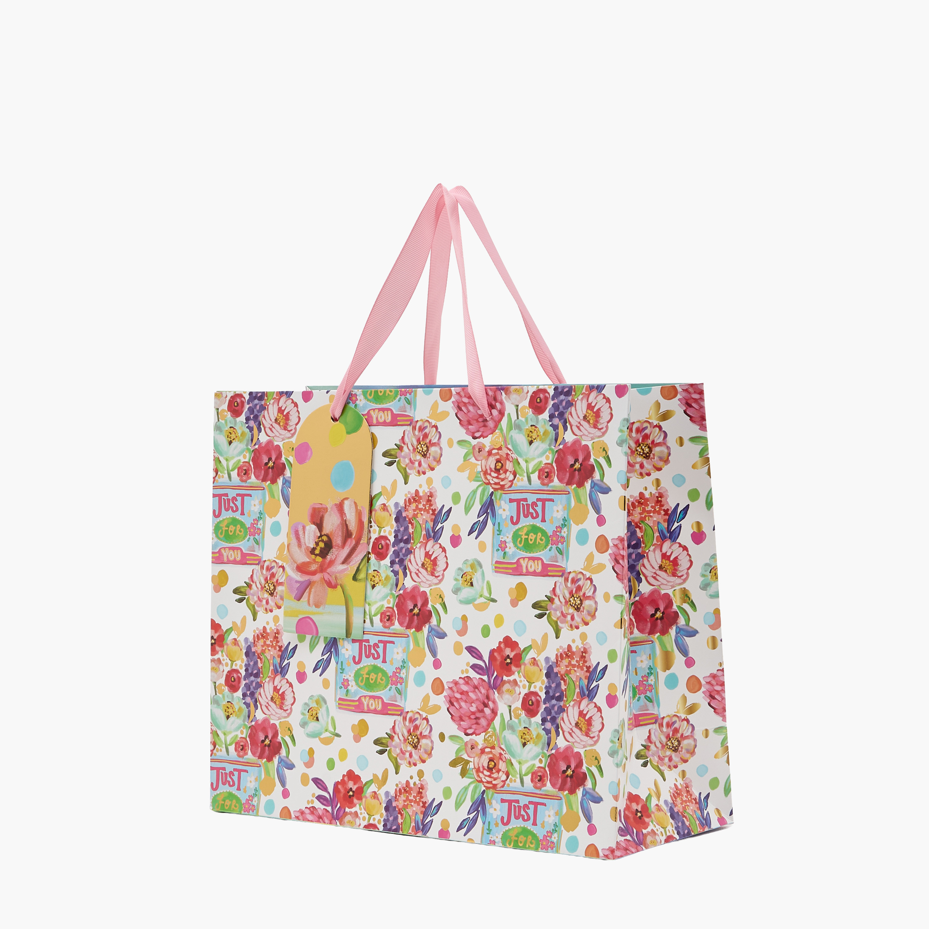Findz Floral Print Paper Gift Bag - Large-household-giftingaccessories-giftings-image-2