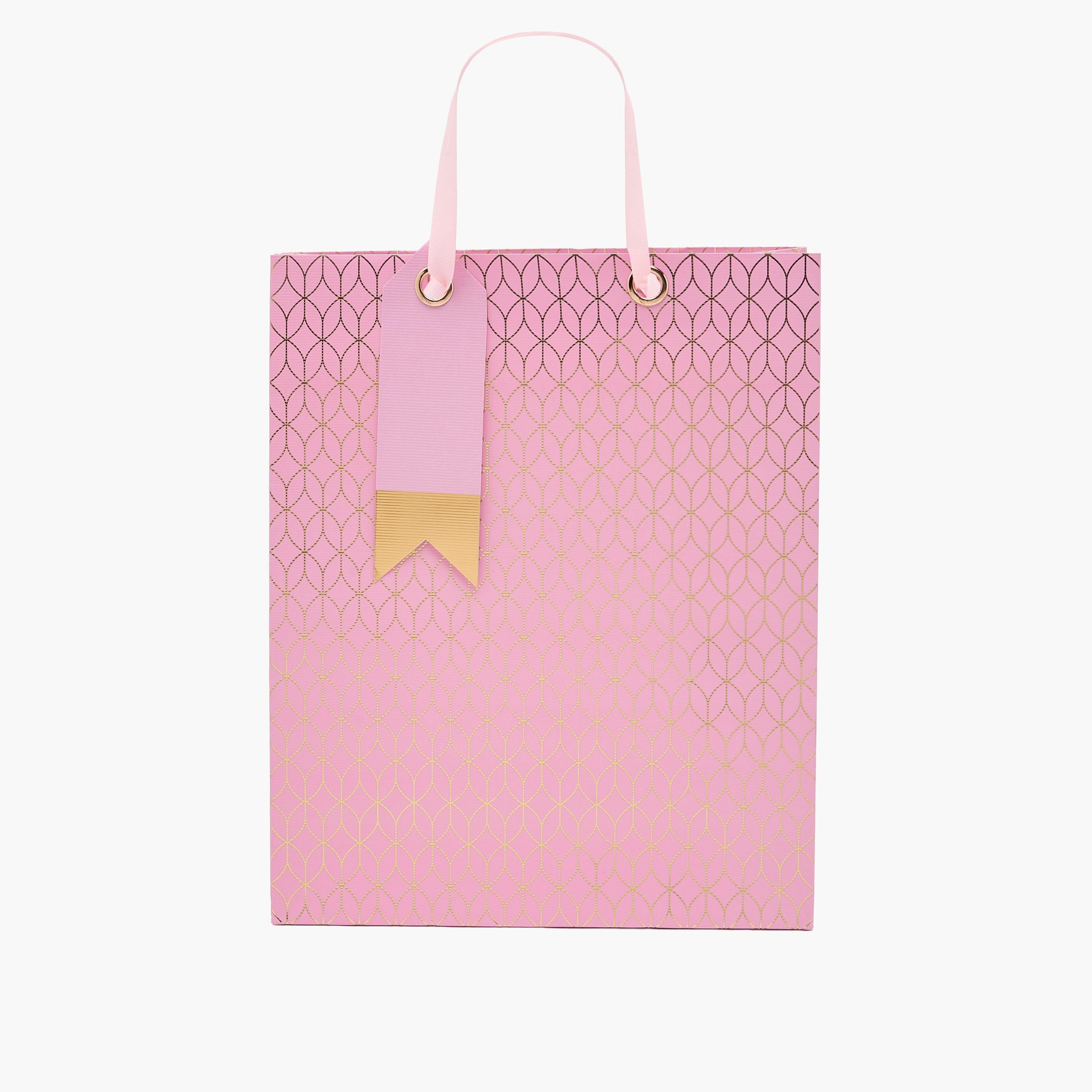 Findz Geometric Print Paper Gift Bag - Large-household-giftingaccessories-giftings-image-1