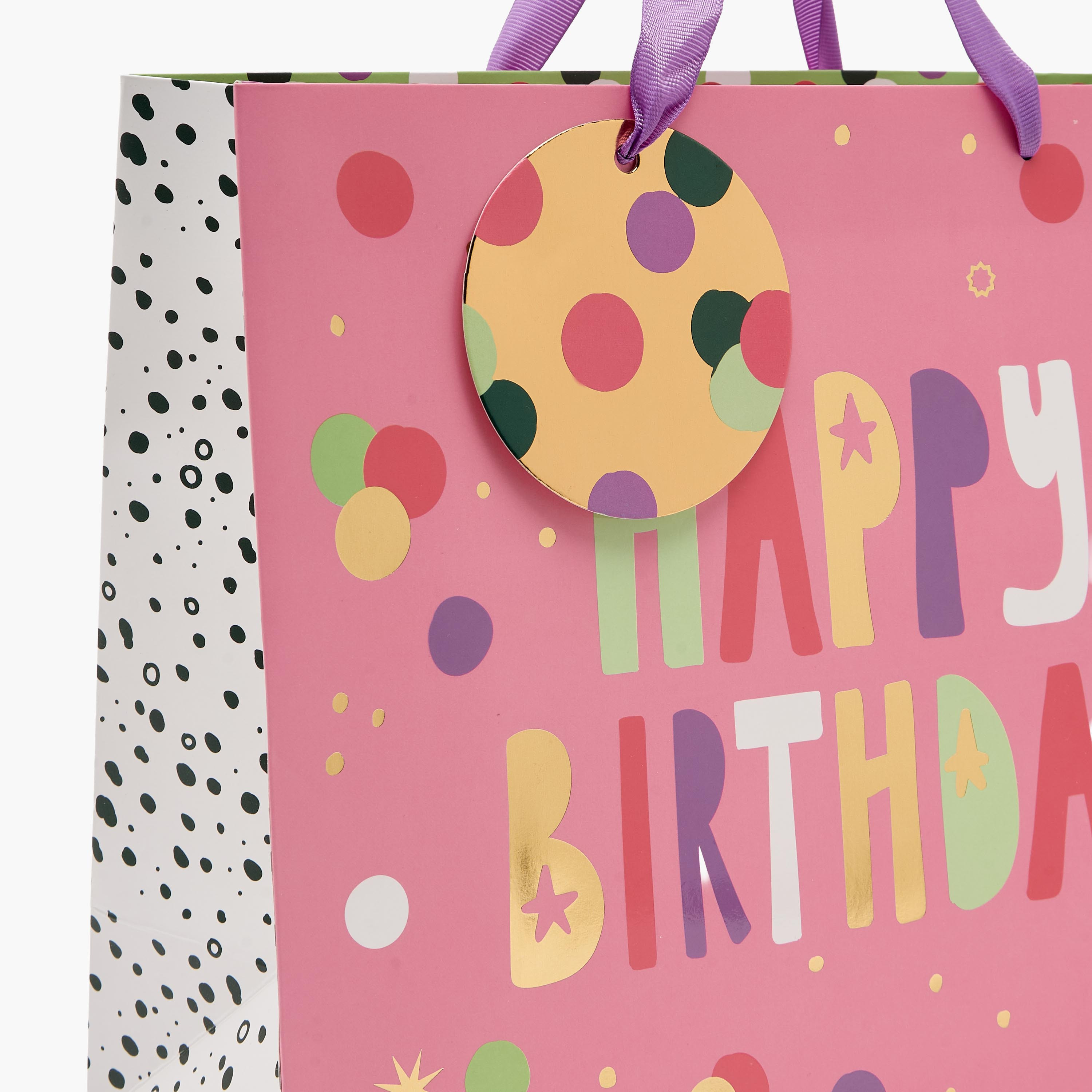 Findz Birthday Print Paper Gift Bag - Large-household-giftingaccessories-giftings-image-3