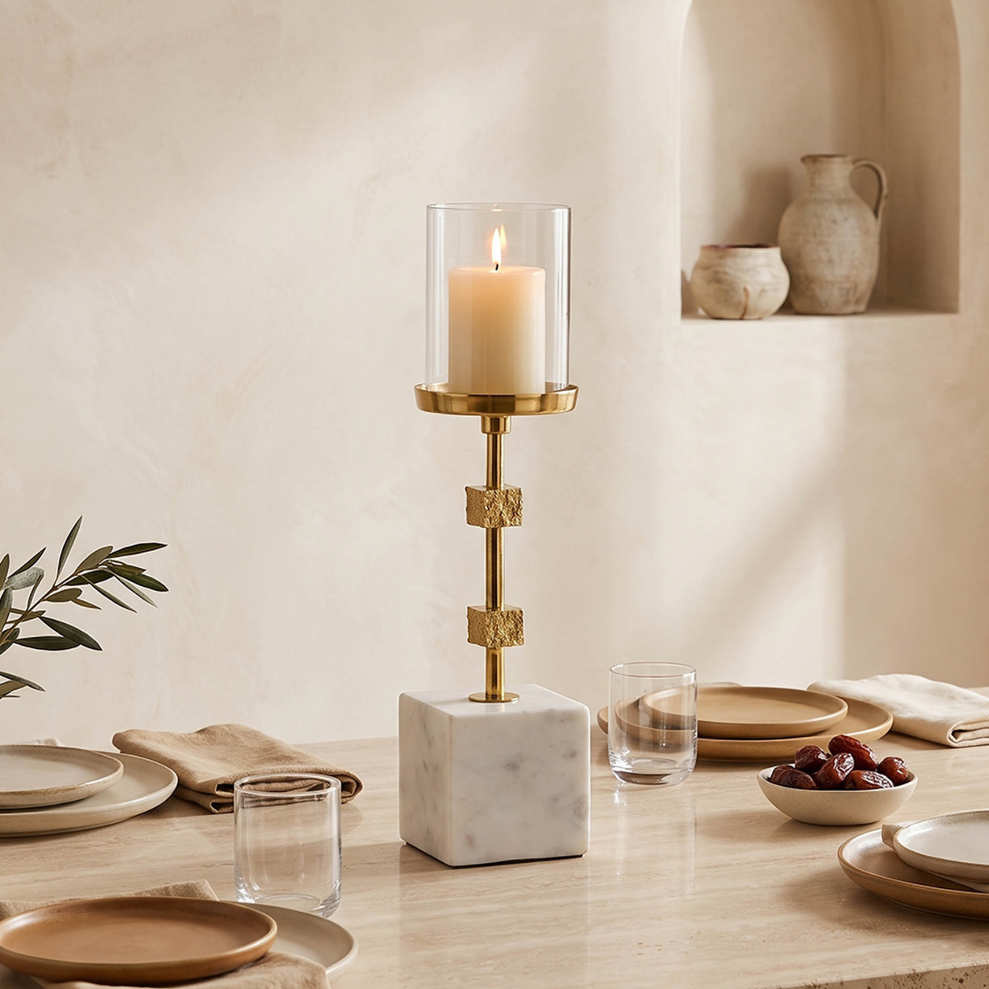Decorative Pillar Candleholder - 32 cms-household-decor-candleholdersandlanterns-image-4