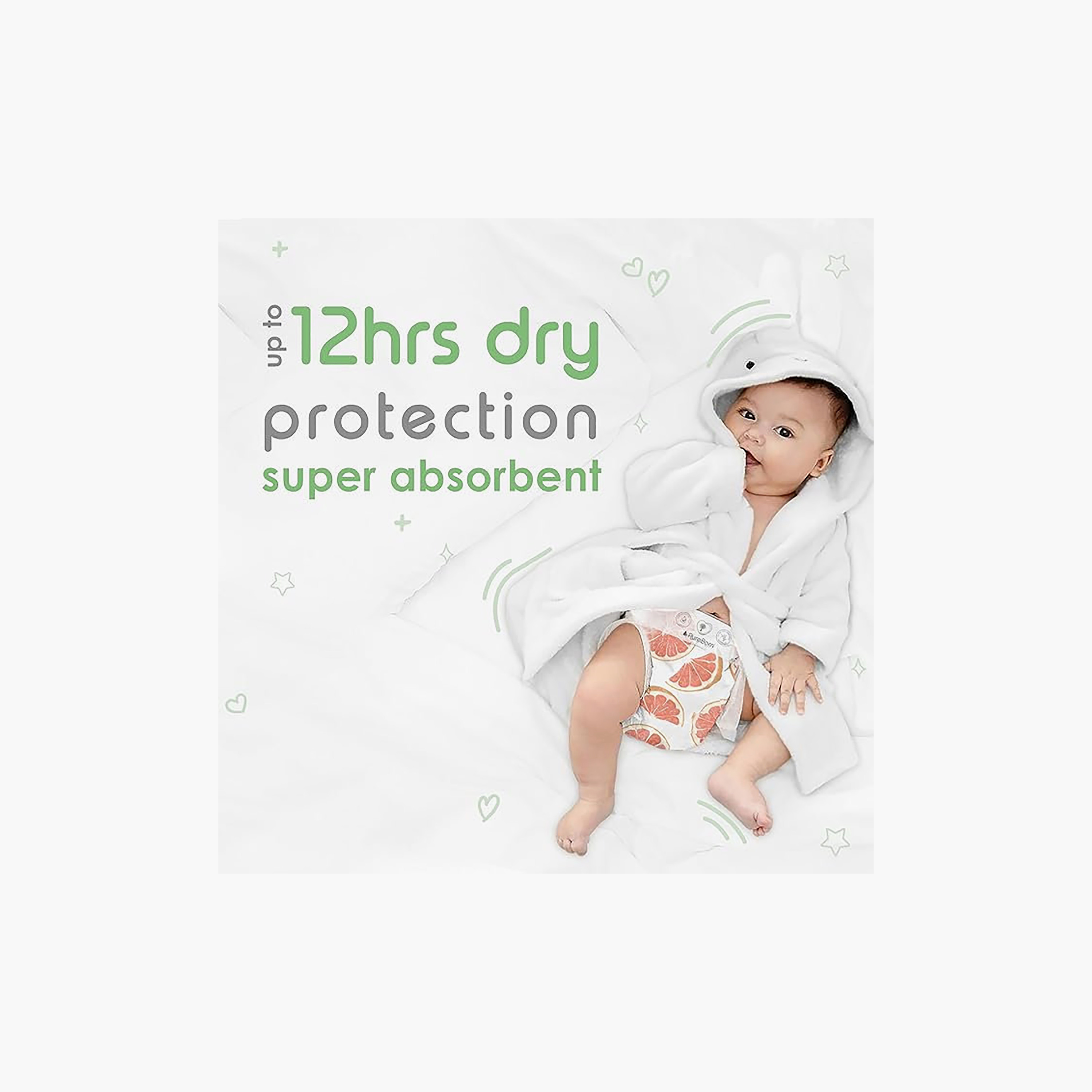 مجموعة حفاضات بيور بورن العضوية المصنوعة من الخيزران، 28 قطعة - مقاس 3-baby-diapering-diapers-image-7