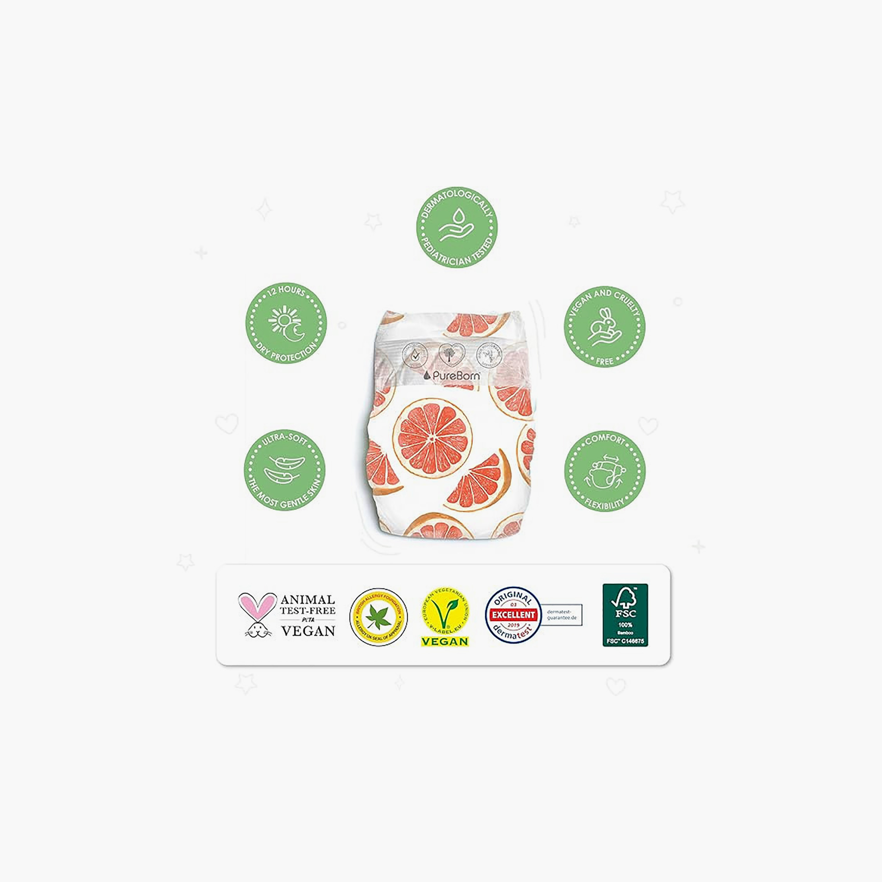 Pure Born 24-Piece Organic Bamboo Diapers Set - Size 4-baby-diapering-diapers-image-6