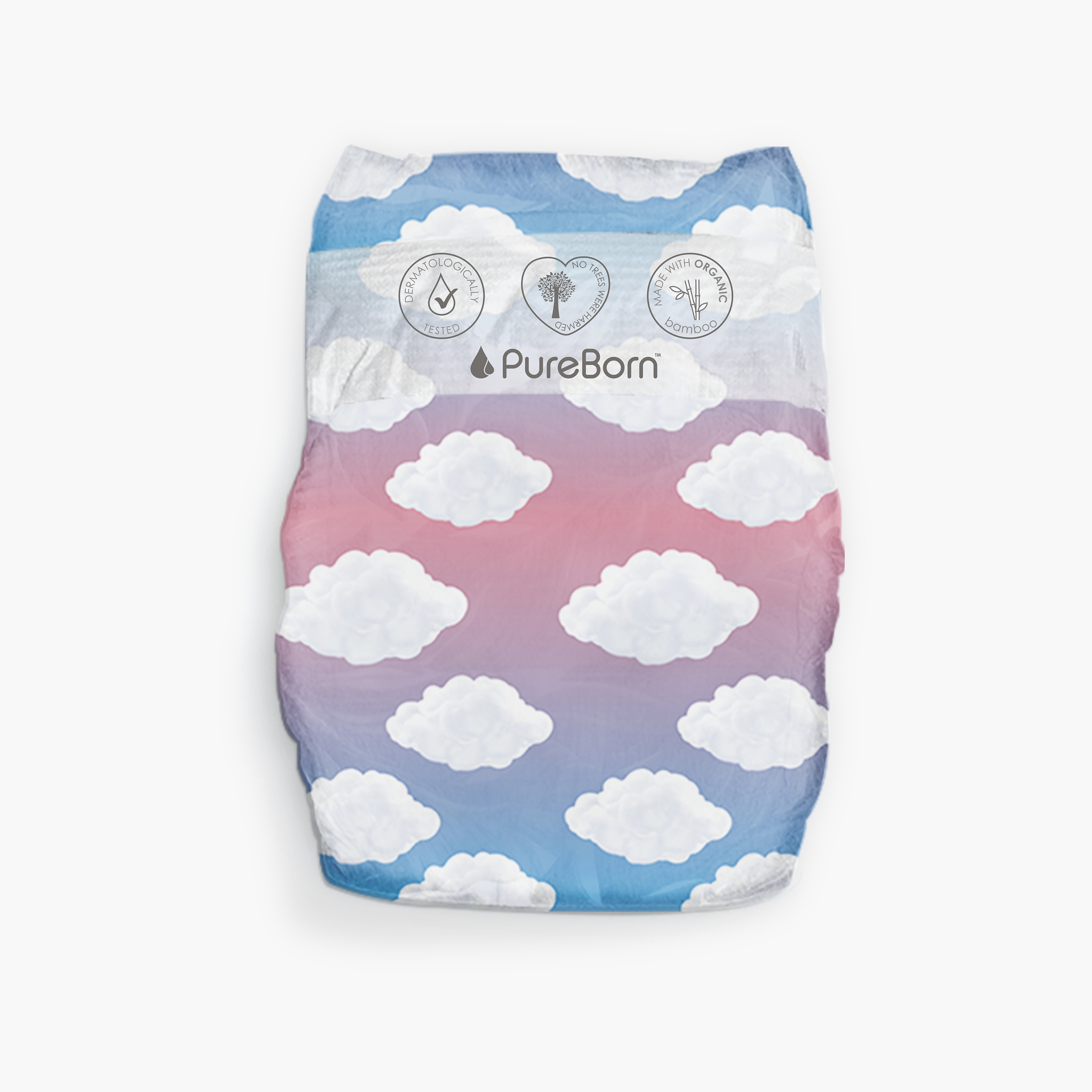 Pure Born 64-Piece Organic Bamboo Diapers Set - Size 2-baby-diapering-diapers-image-3