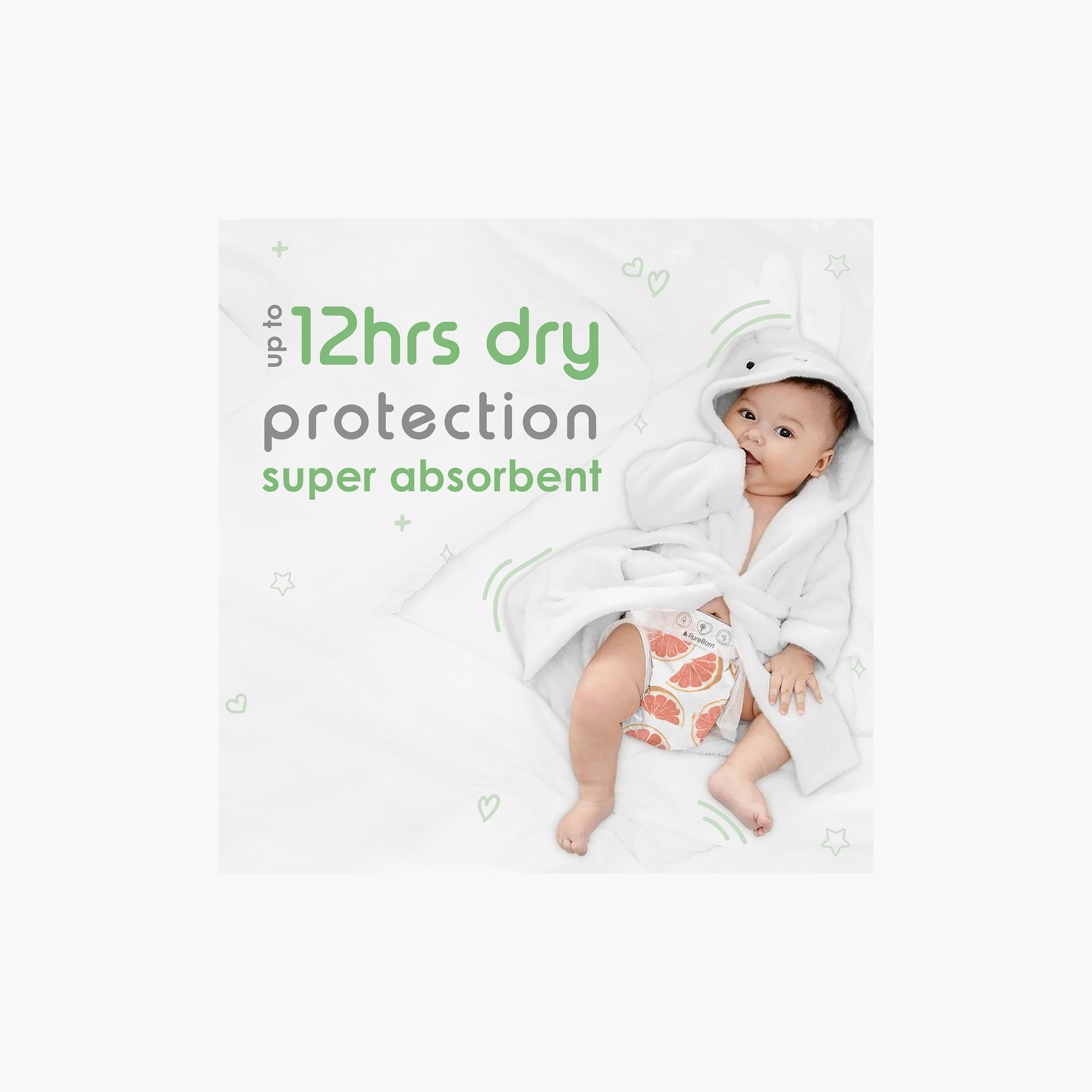 Pure Born 224-Piece Organic Bamboo Diapers Set - Size 3-baby-diapering-diapers-image-3
