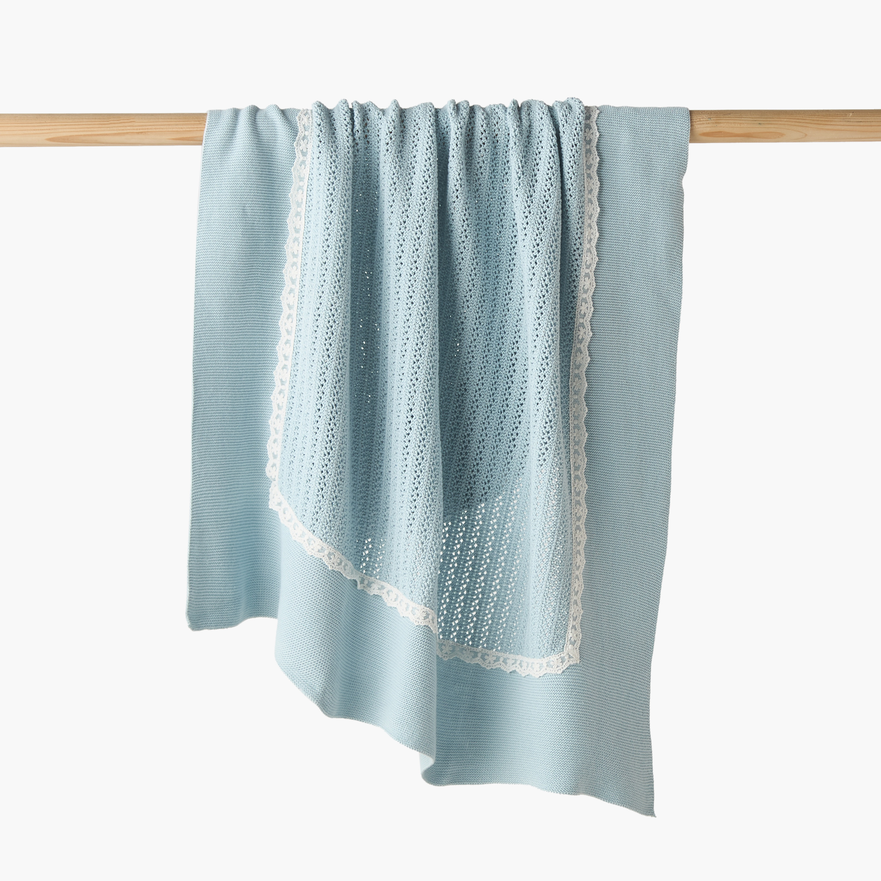 Giggles Cotton Lace Trim Blanket - 100x80 cm-baby-nursery-blanketsandswaddles-blanketsandquilts-image-1