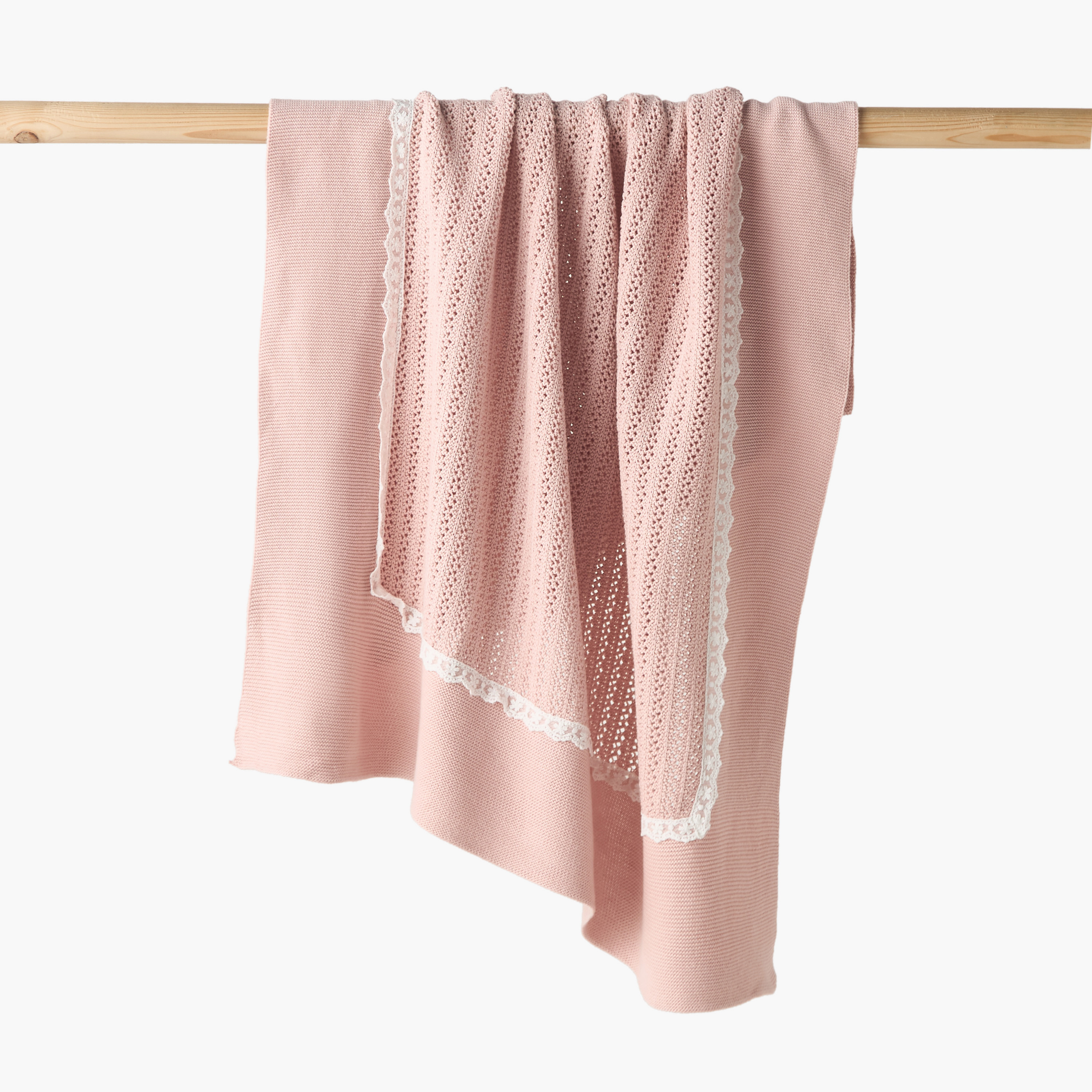Giggles Cotton Lace Trim Blanket - 100x80 cm-baby-nursery-blanketsandswaddles-blanketsandquilts-image-1