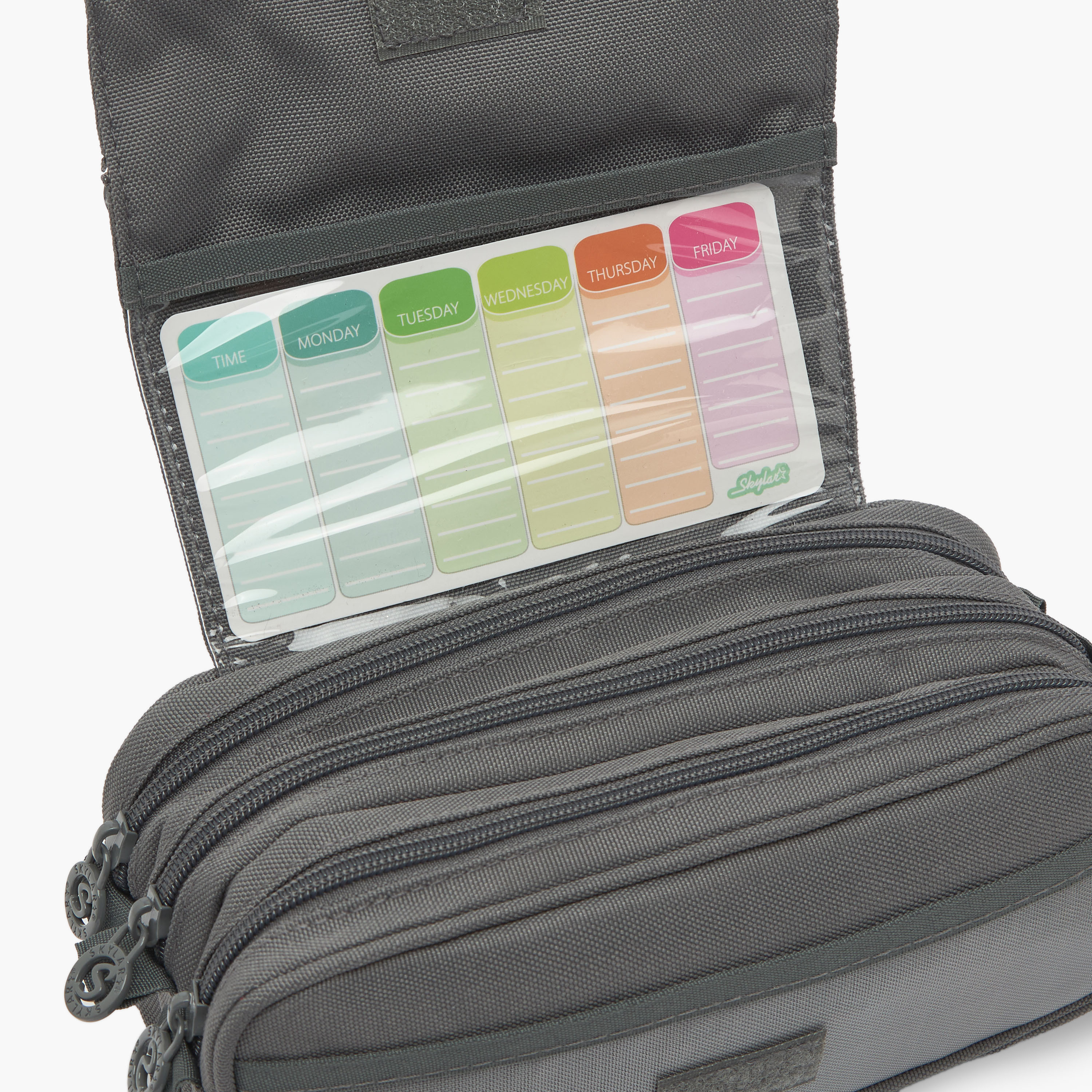مقلمة سادة بثلاثة أقسام من سكايلار-school-stationery-pencilcases-image-6