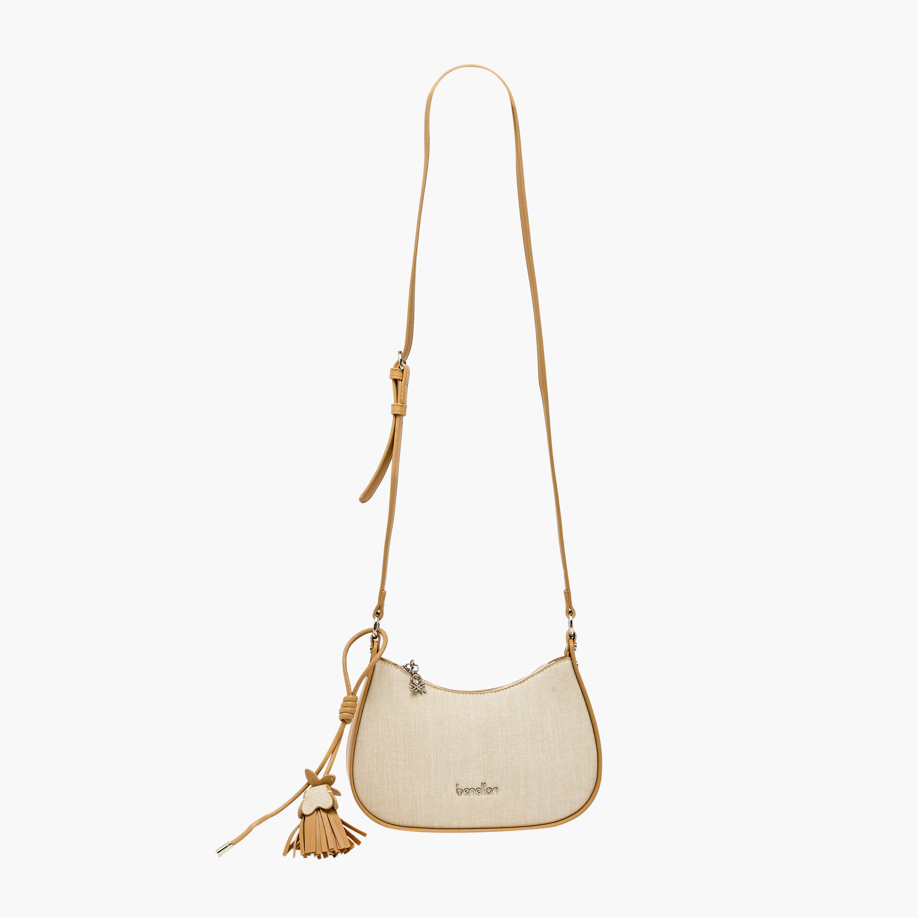 شنطة باجيت بحمالة قابلة للتعديل وزينة شرابة من يونايتد كولورز أوف بينيتون-women-bagsandwallets-handbags-image-3