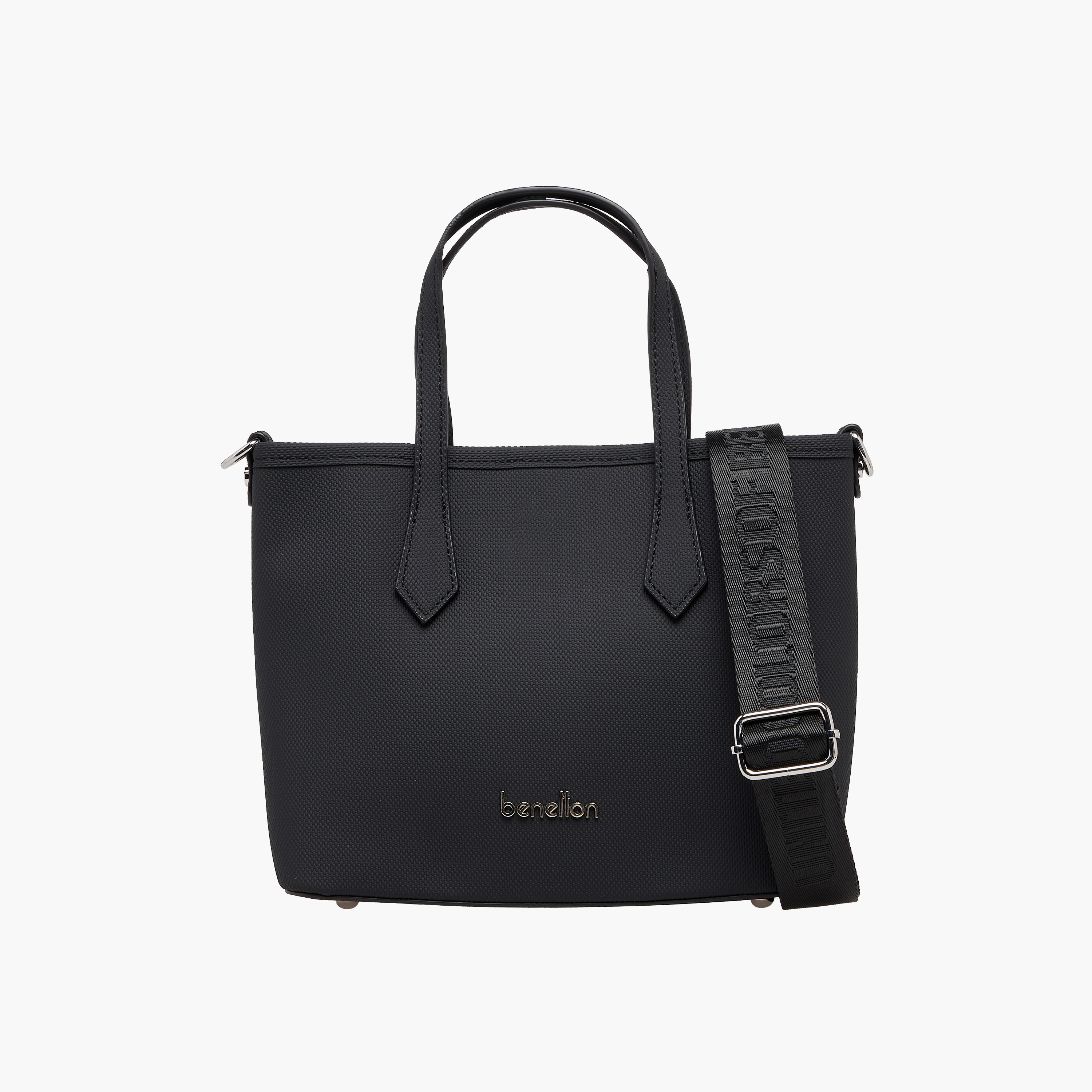 شنطة توتي سادة بحزام كتف قابل للفصل من يونايتد كلرز أوف بينيتون-women-bagsandwallets-handbags-image-1