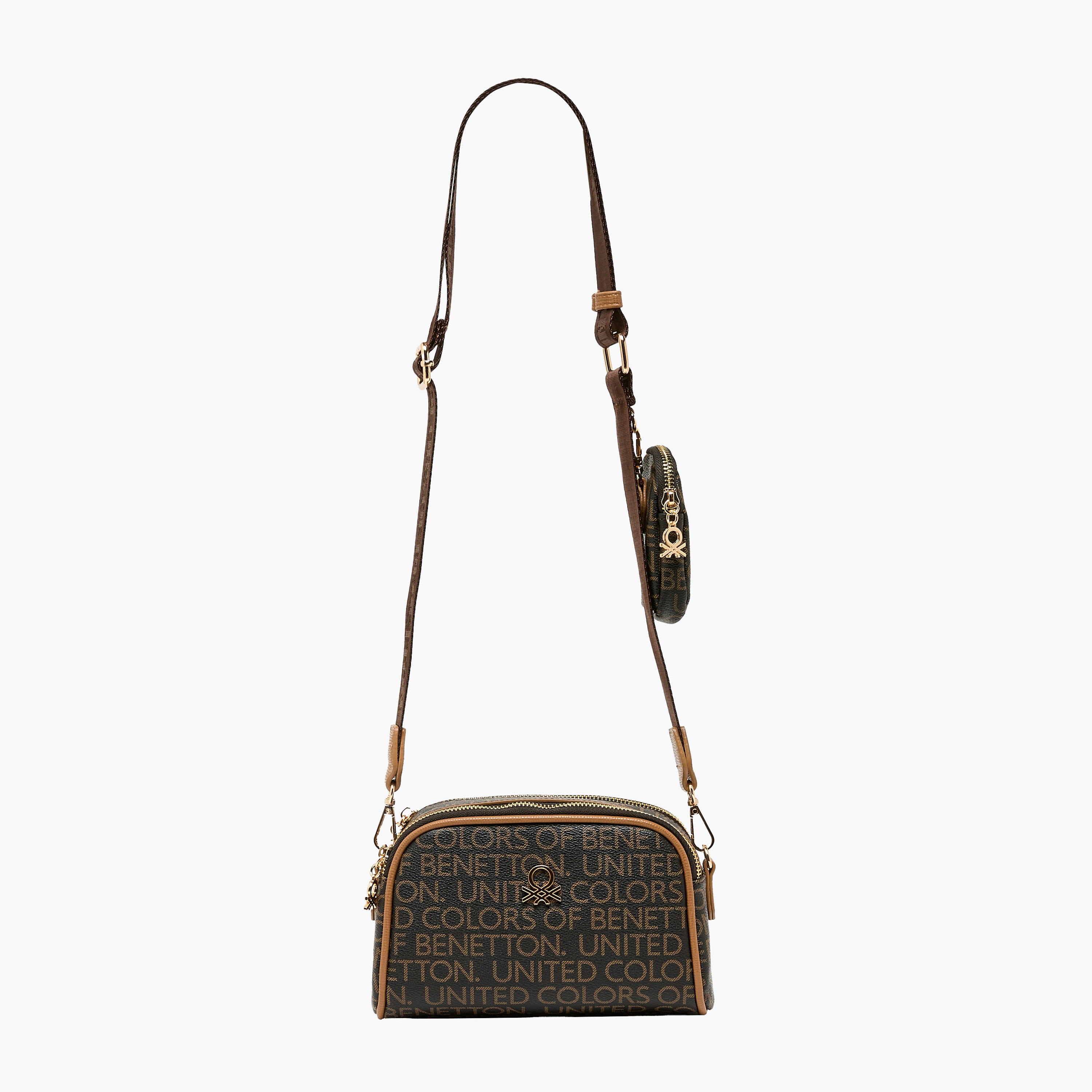 United Colors of Benetton Monogram Print Crossbody Bag with Detachable Pouch-women-bagsandwallets-handbags-image-3