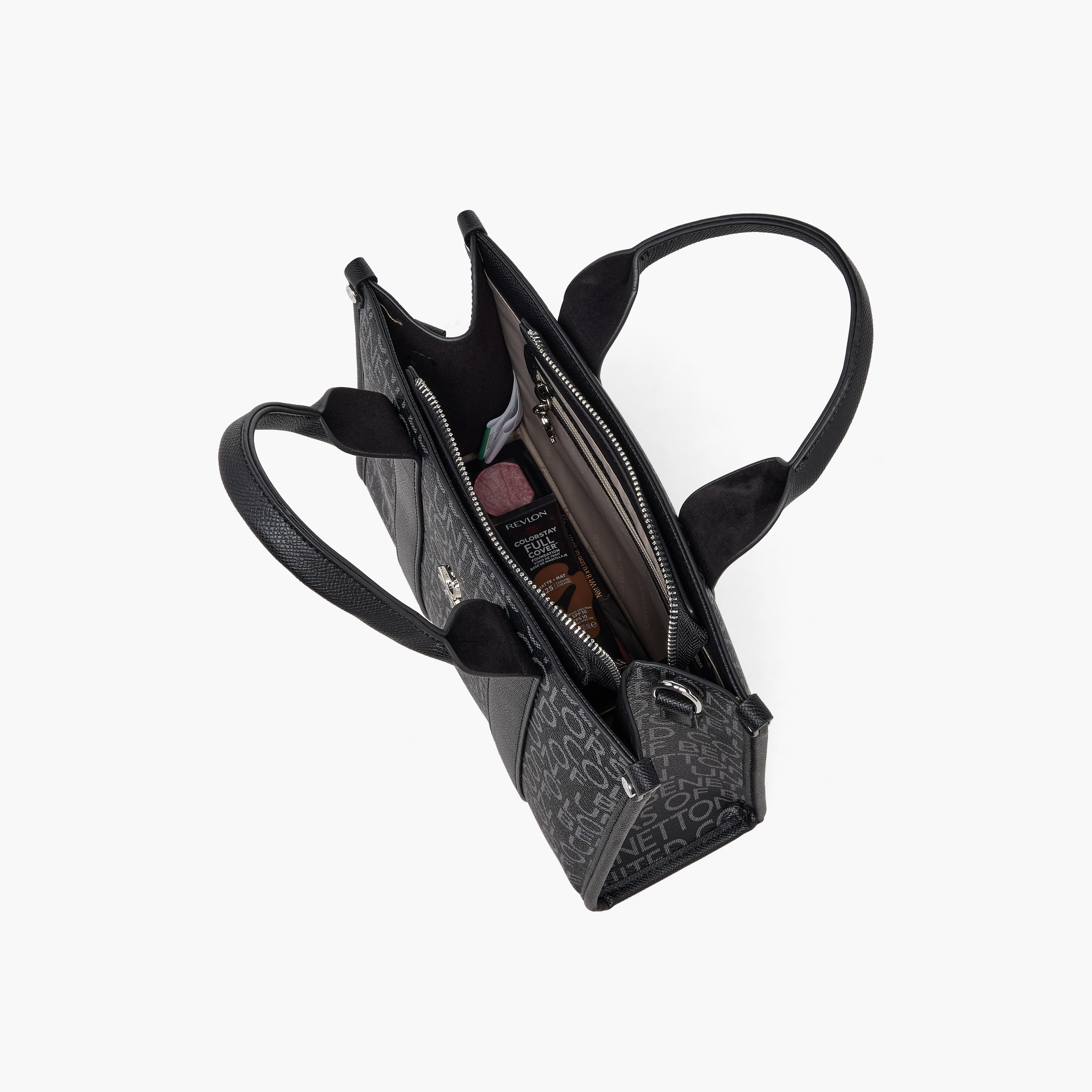 United Colors of Benetton Typography Print Tote Bag with Zip Closure-women-bagsandwallets-handbags-image-8