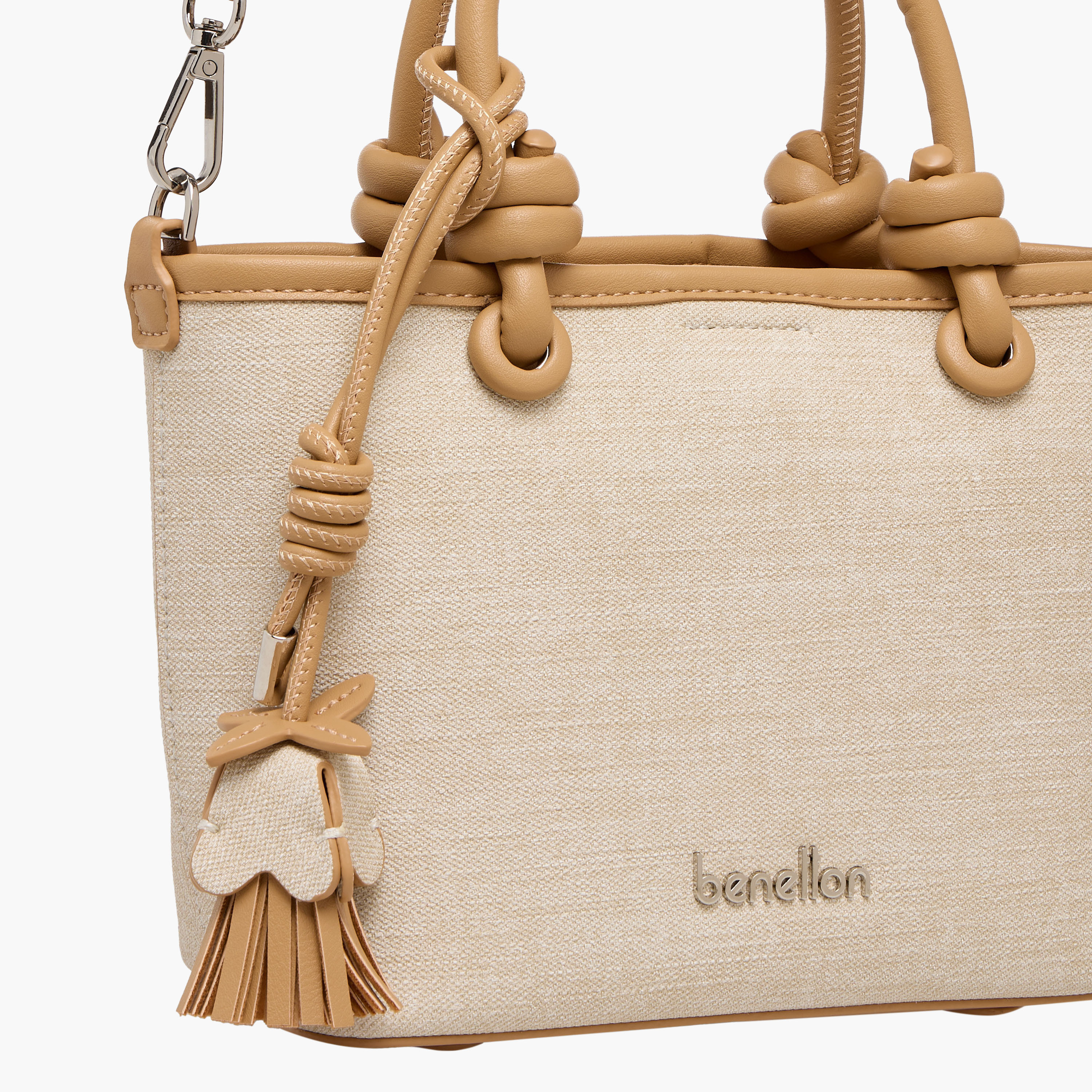 United Colors of Benetton Textured Tote Bag with Tassel Detail-women-bagsandwallets-handbags-image-4
