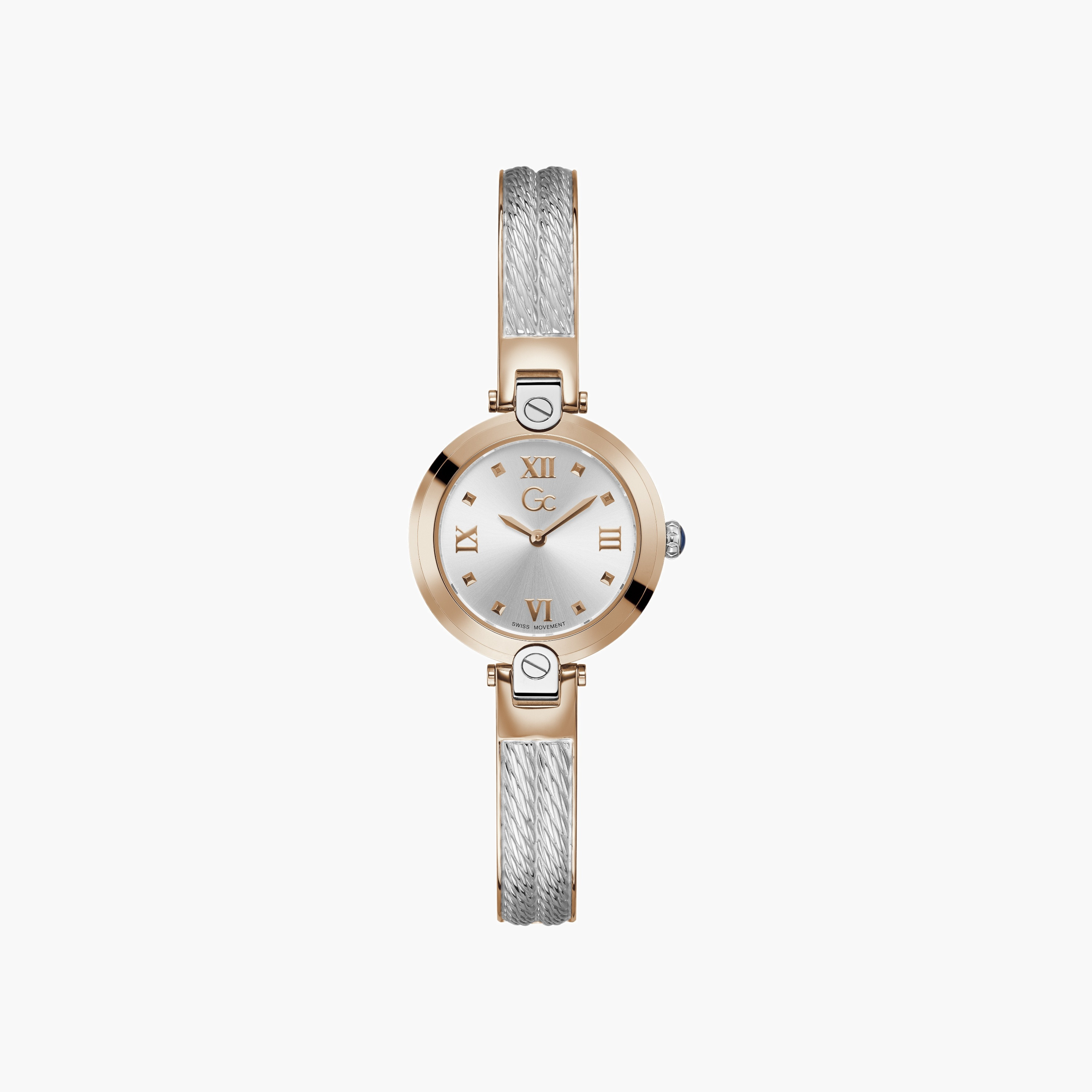 ساعة يد بنمط سوار بلونين وأرقام رومانية-women-watchesandjewellery-watches-image-1