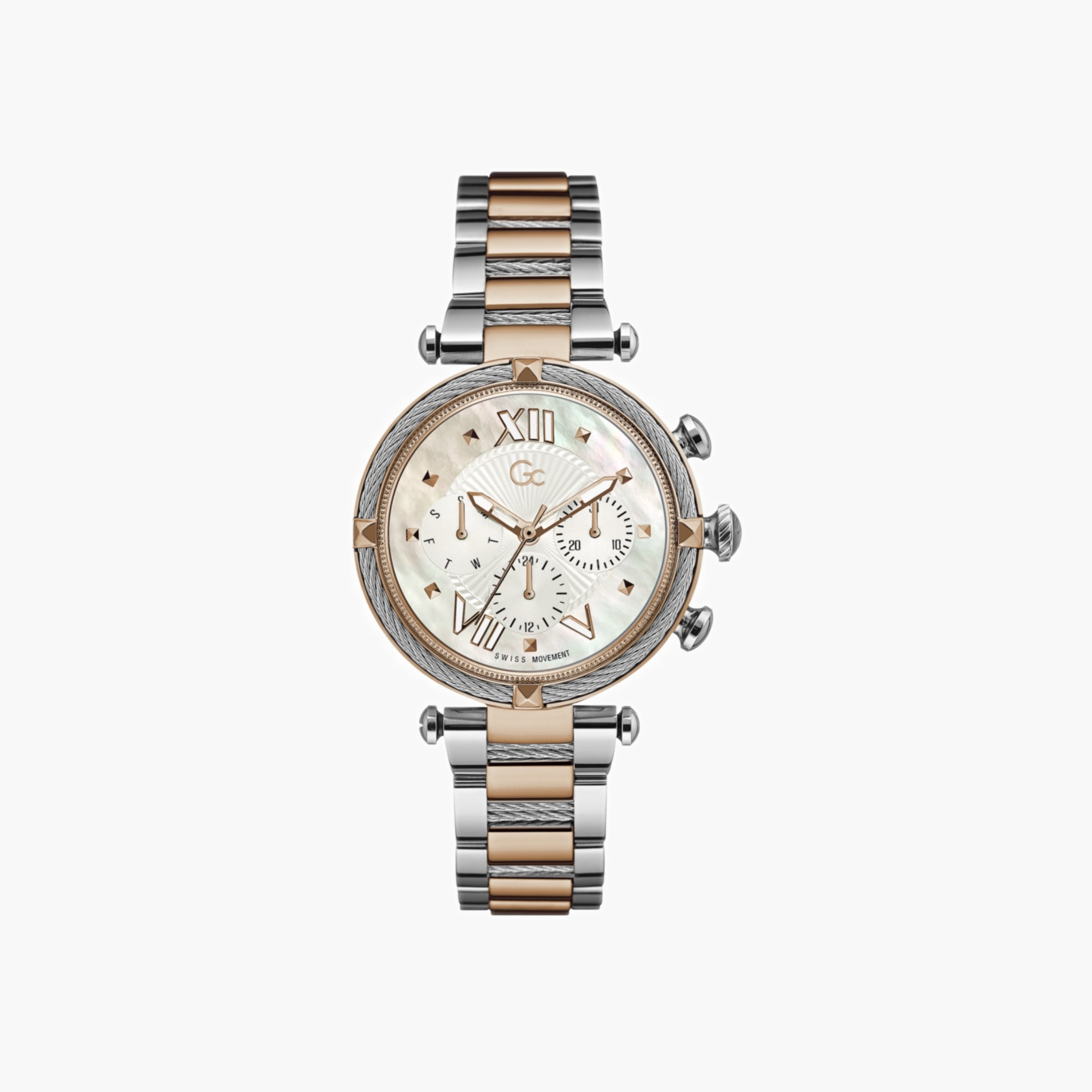 ساعة كرونوغراف بسوار بلونين-women-watchesandjewellery-watches-image-1
