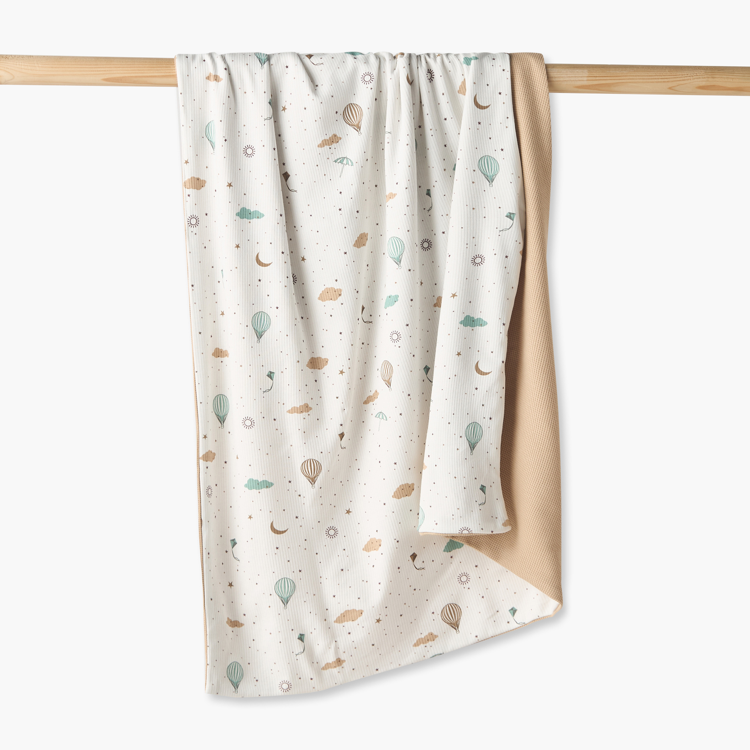 Juniors Cotton Hot Air Balloon Print Receiving Blanket-baby-nursery-blanketsandswaddles-receivingblankets-image-1